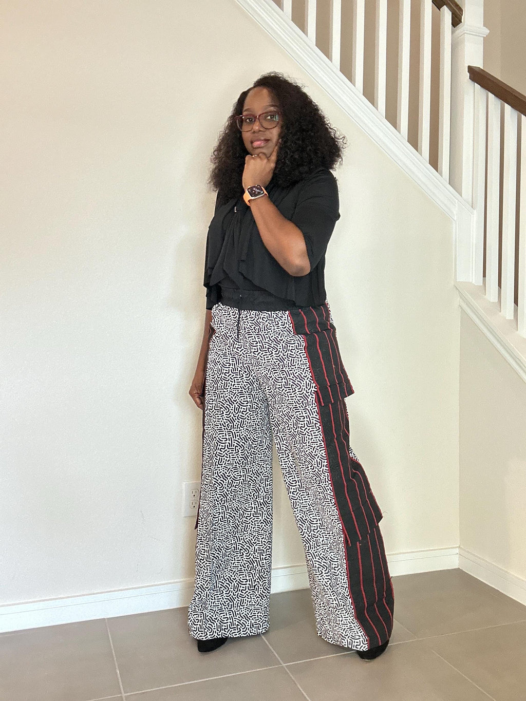 Ankara Aso Oke Cargo Pants: African Print Trouser
