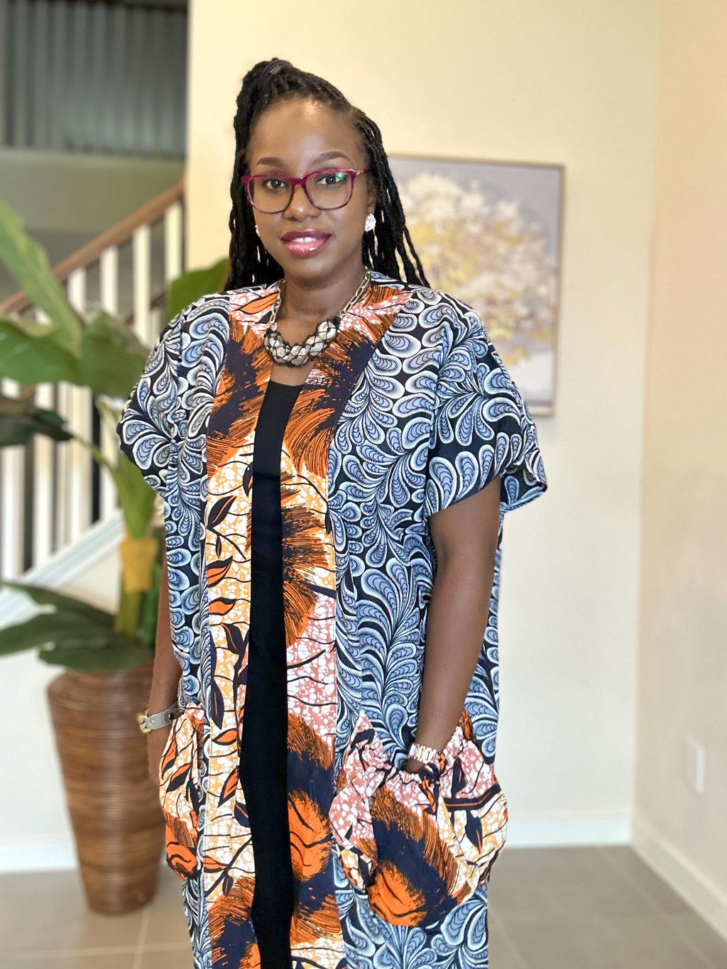 African Print Kimono Robe: Handmade Ankara Duster Jacket