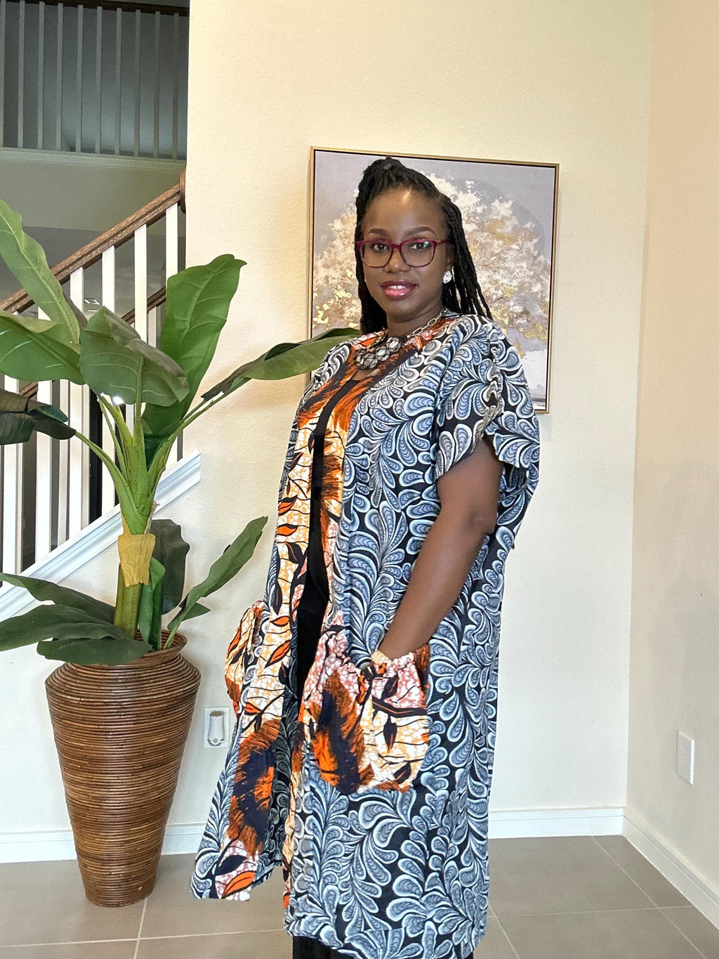 African Print Kimono Robe: Handmade Ankara Duster Jacket