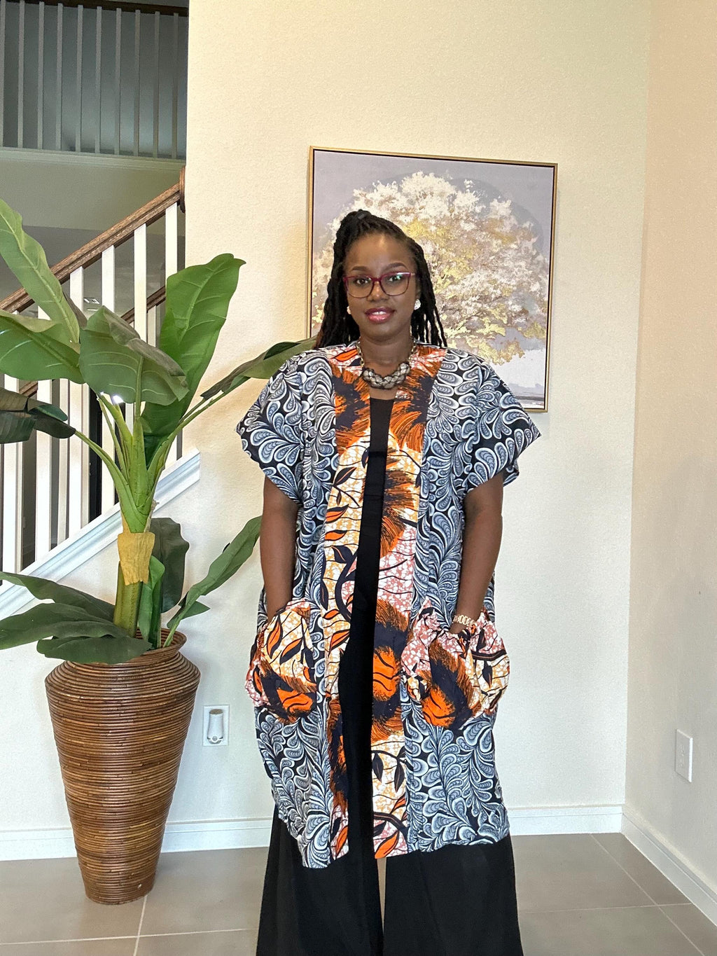African Print Kimono Robe: Handmade Ankara Duster Jacket