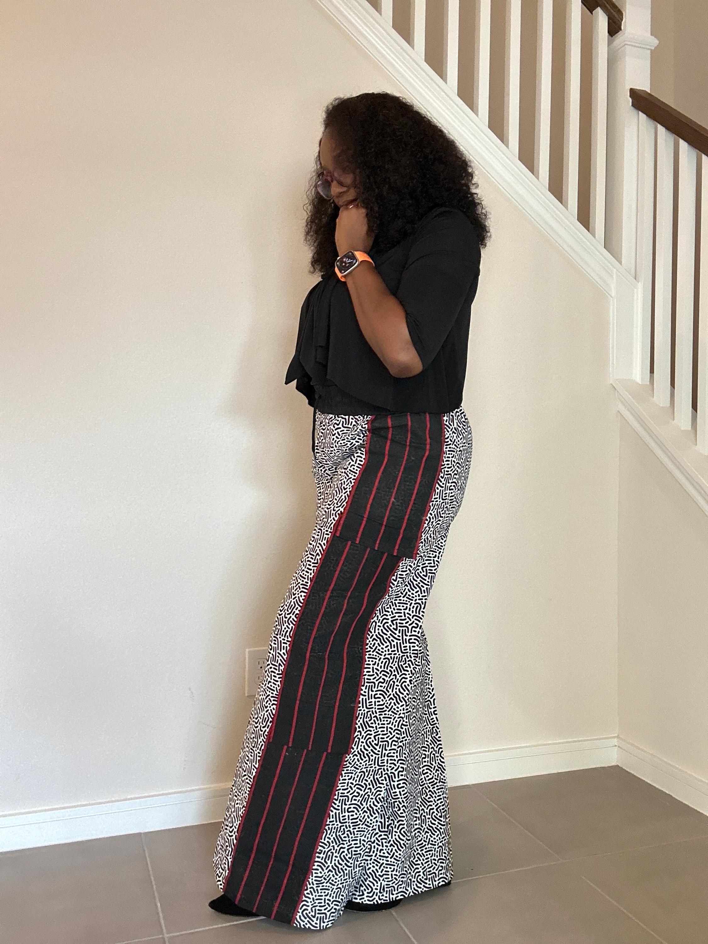 Ankara Aso Oke Cargo Pants: African Print Trouser