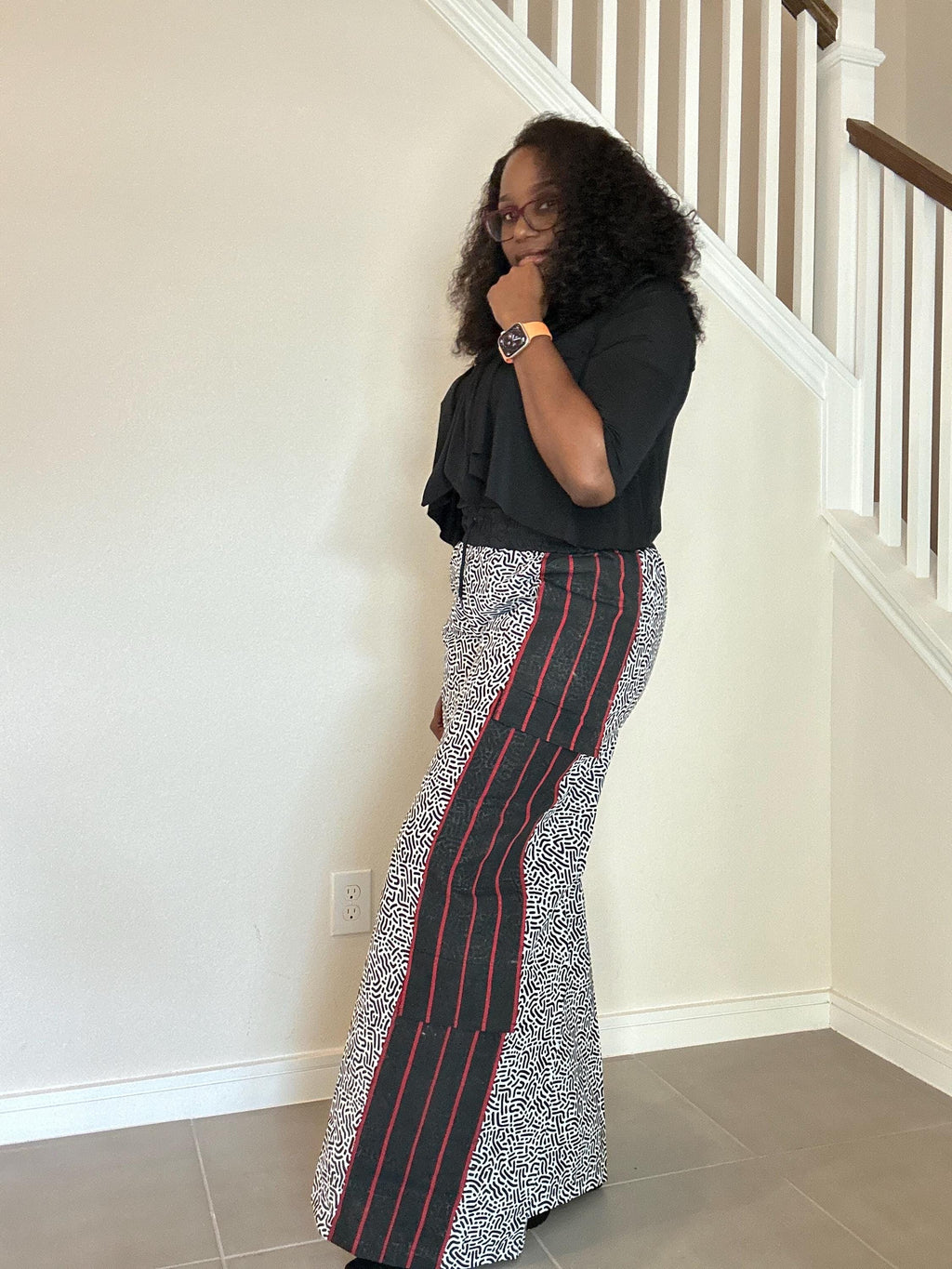 Ankara Aso Oke Cargo Pants: African Print Trouser