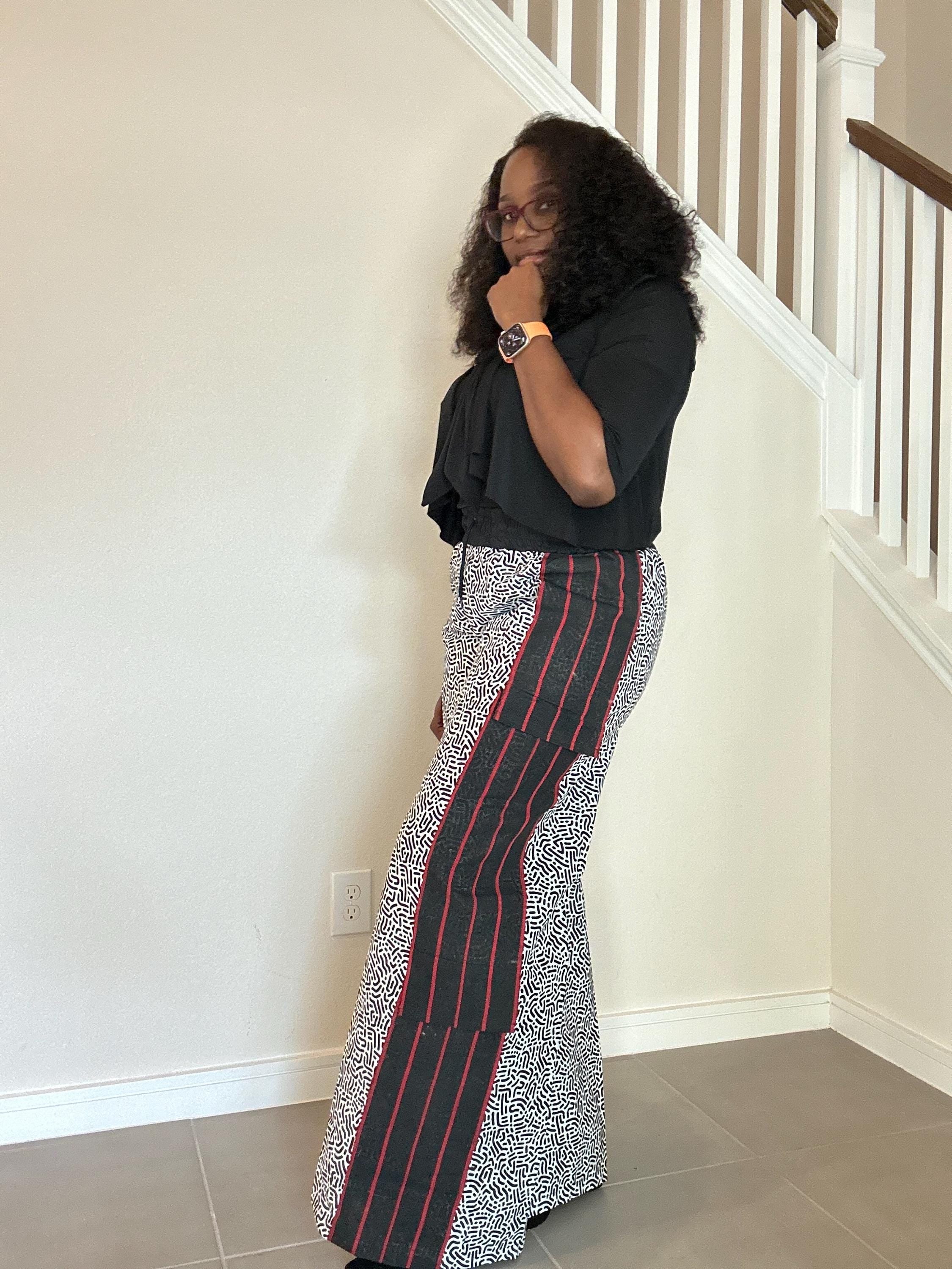 Ankara Aso Oke Cargo Pants: African Print Trouser