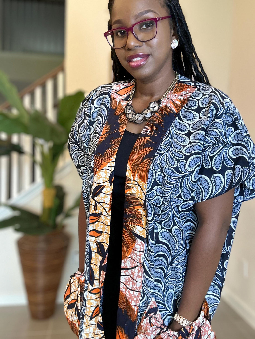 African Print Kimono Robe: Handmade Ankara Duster Jacket