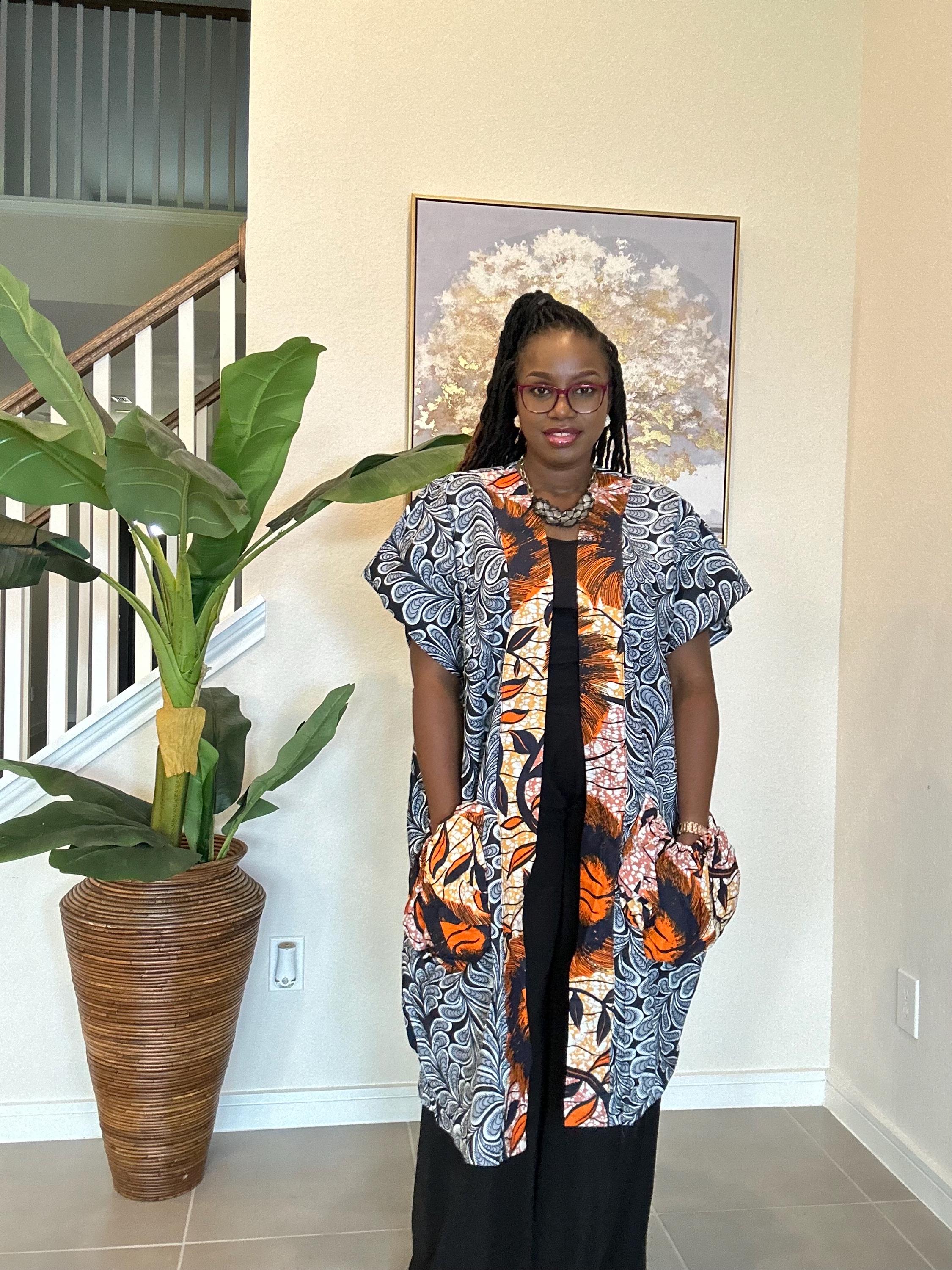 African Print Kimono Robe: Handmade Ankara Duster Jacket
