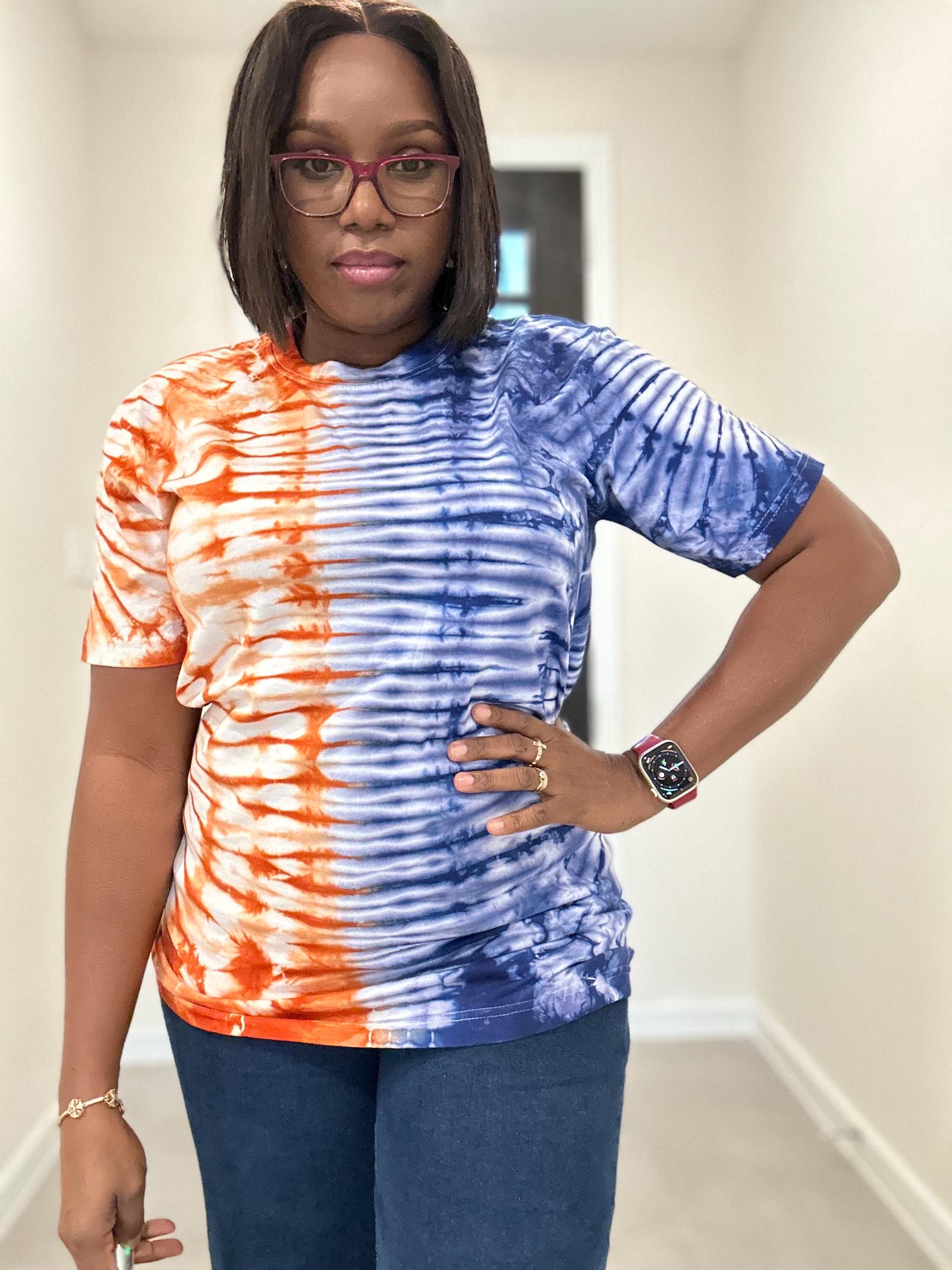 Adire Tie-Dye T-Shirt: Hand-Dyed African Print Unisex Tee