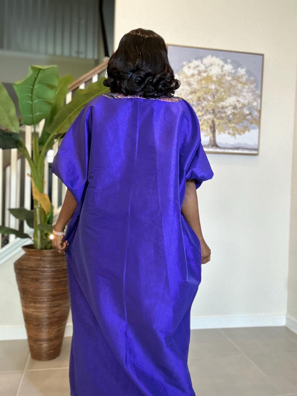 Taffeta Bubu Dress: African Kaftan Gown - Flowy Maxi Boubou