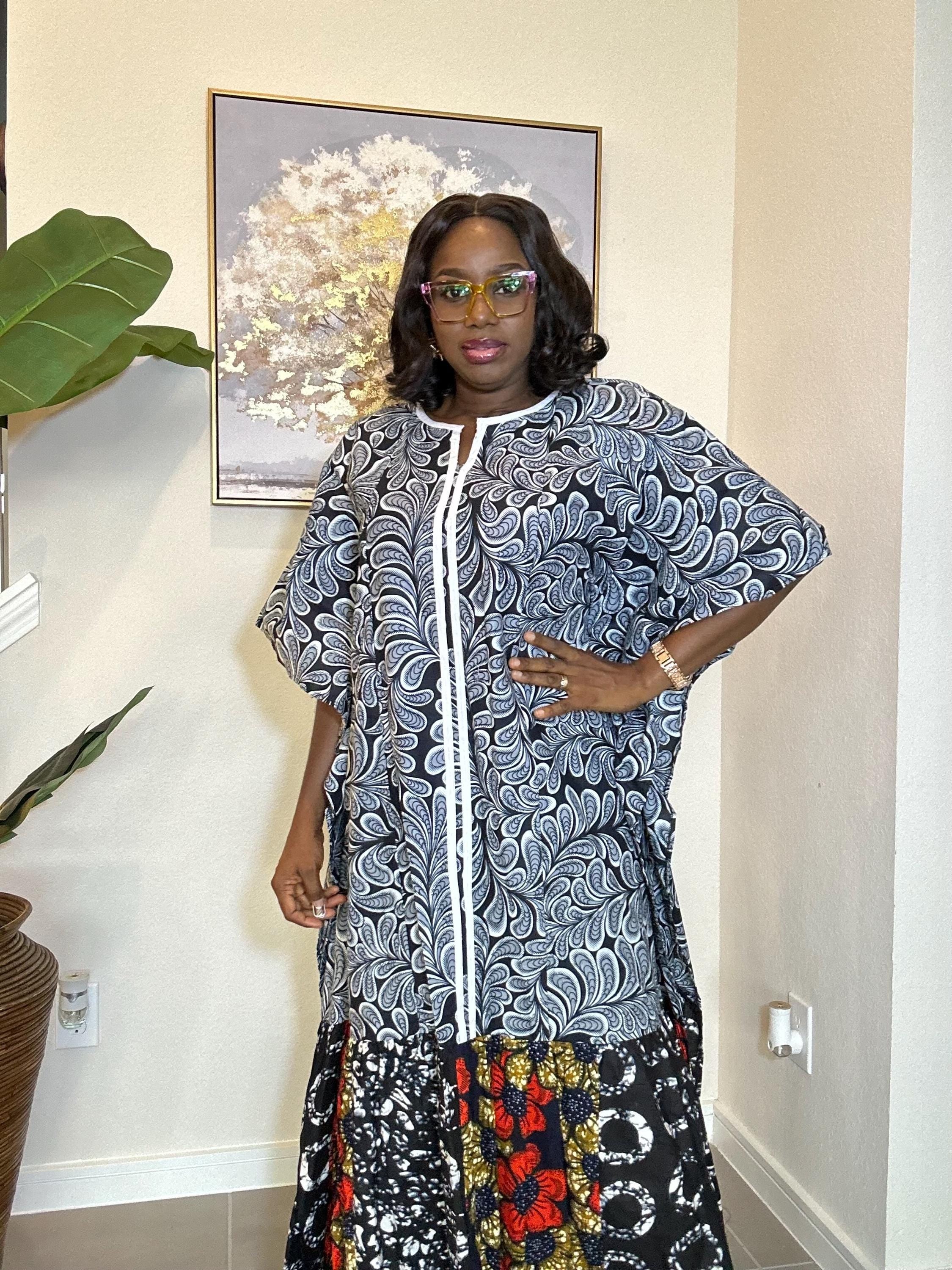African Print Ankara Dress: Handmade Boho Fashion with Turban