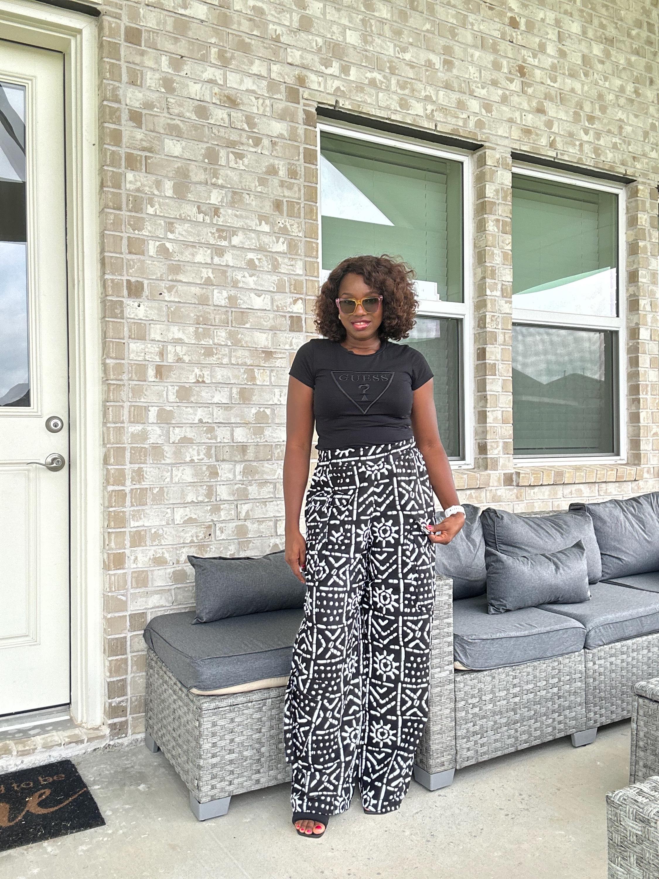 Ankara Wide-Leg Palazzo Pants: African Print High Waist Trousers