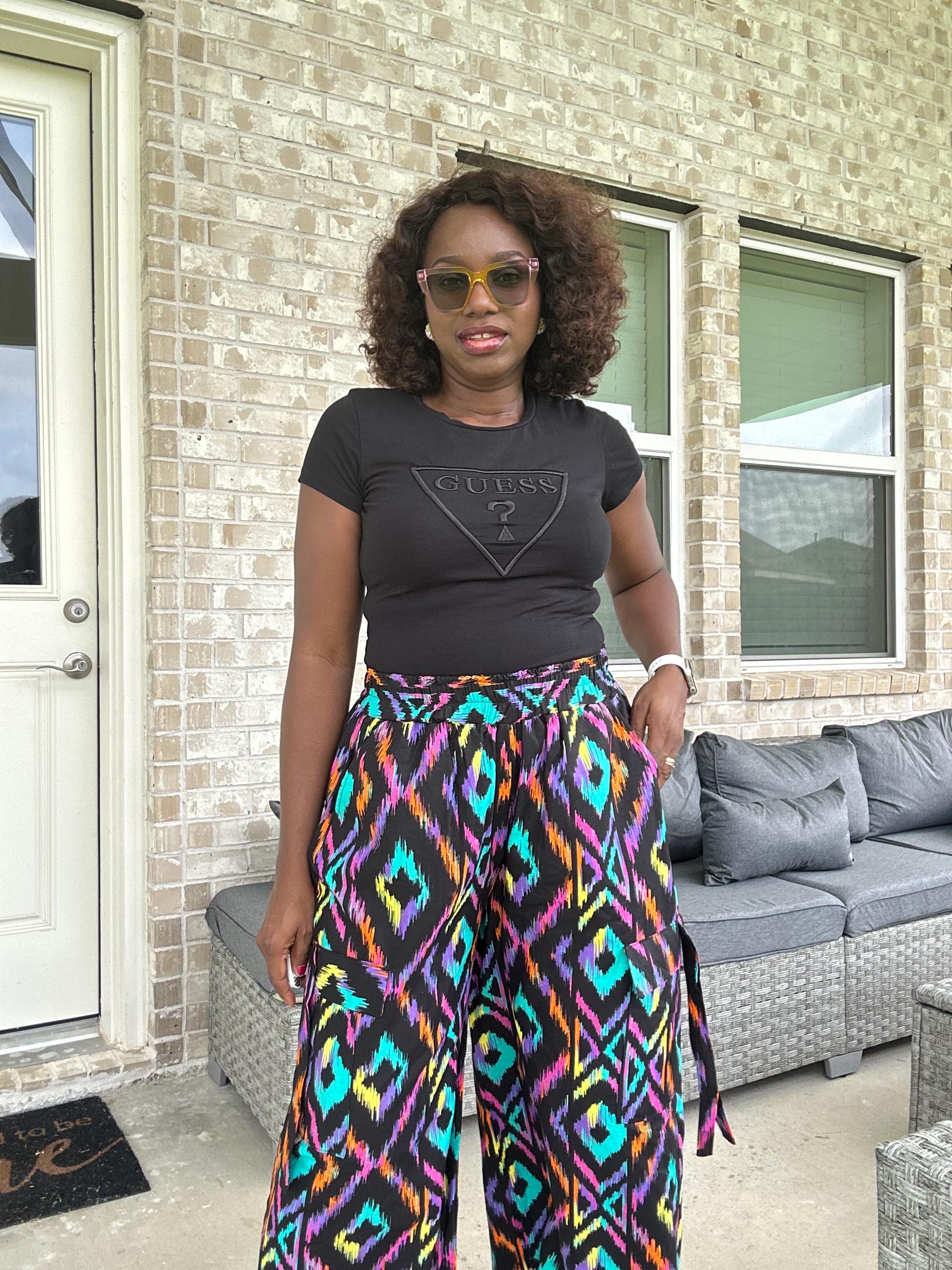 High Waist Ankara Pants: African Print Wide Leg Trousers