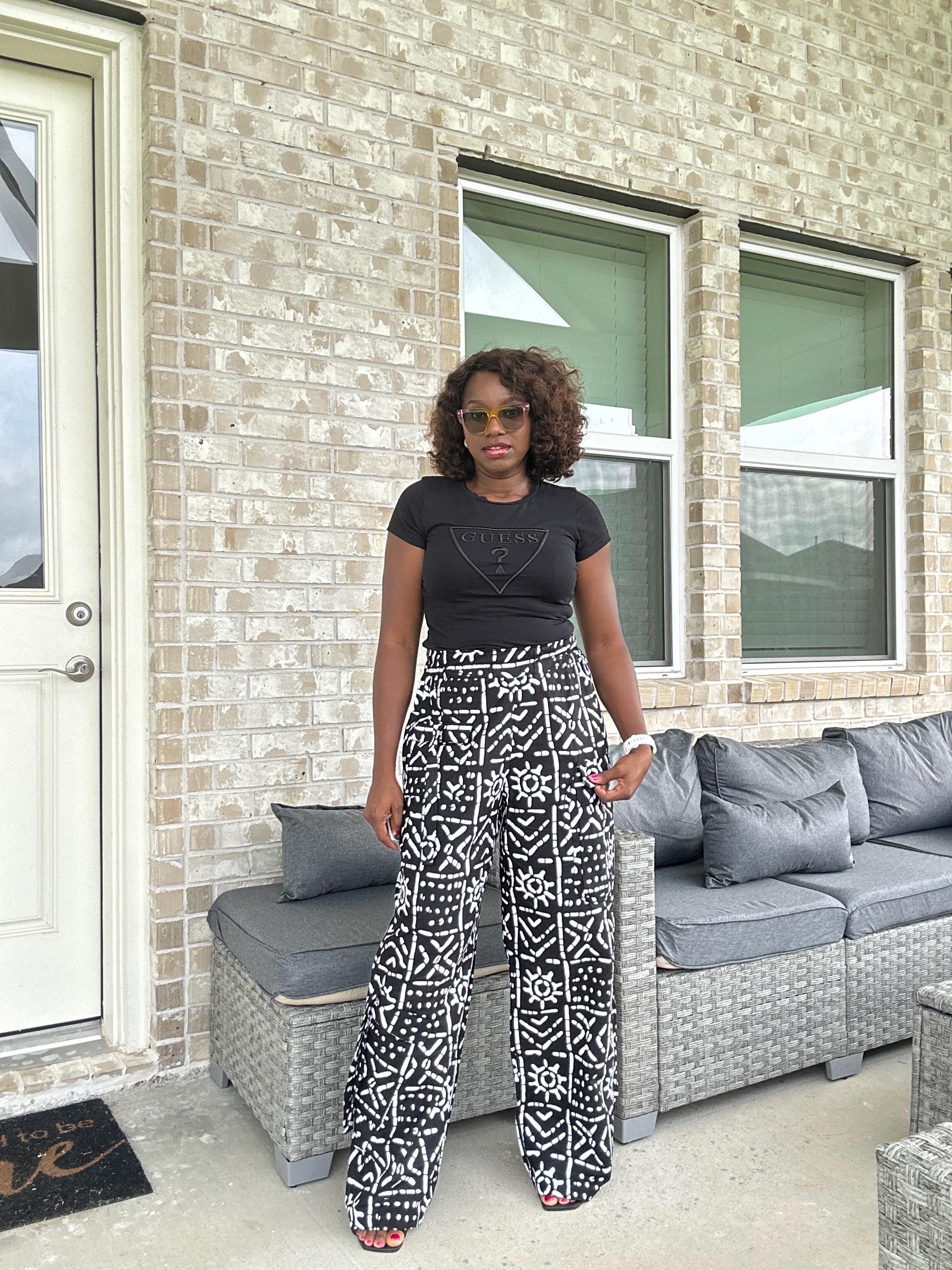 Ankara Wide-Leg Palazzo Pants: African Print High Waist Trousers