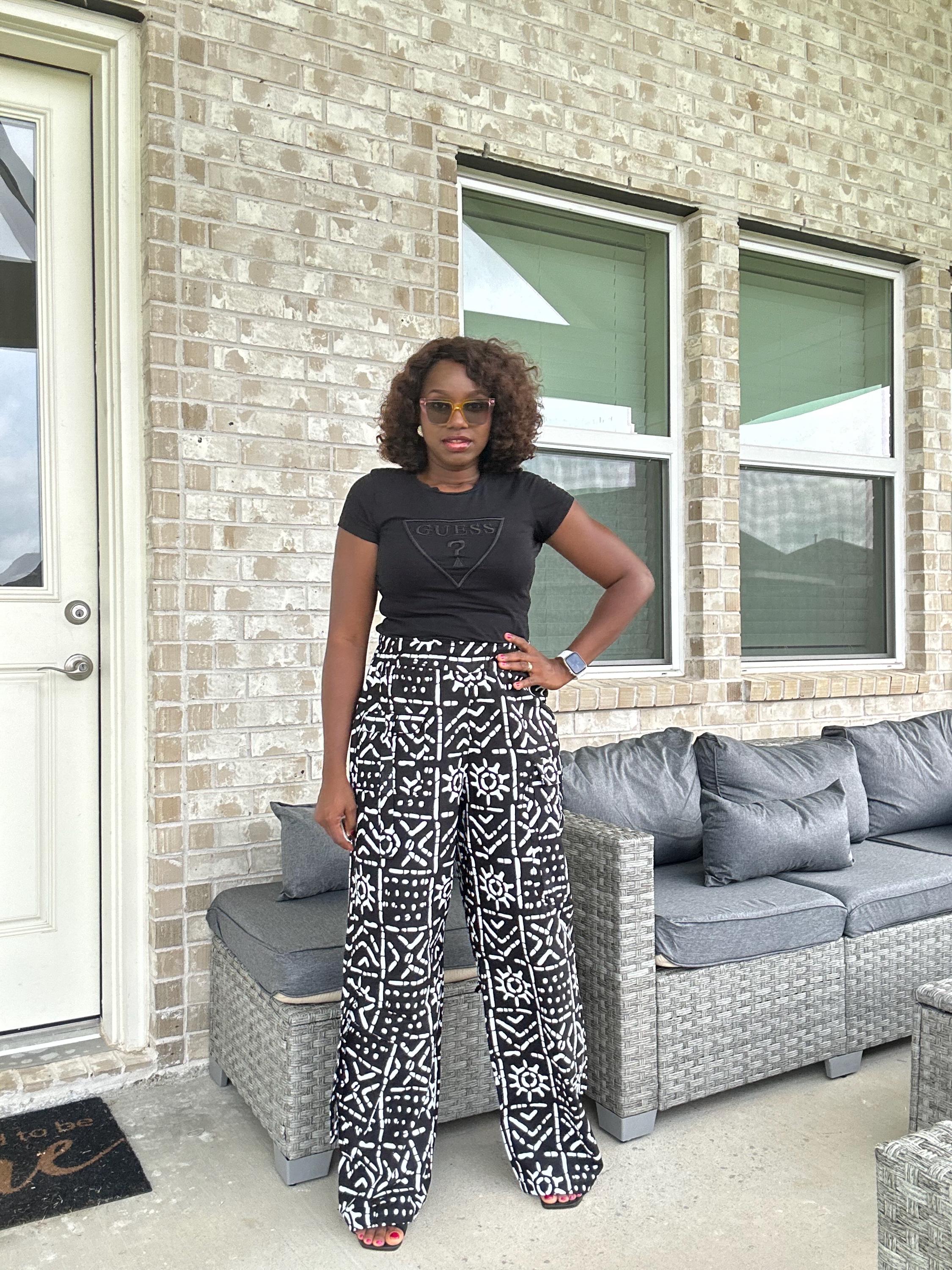 Ankara Wide-Leg Palazzo Pants: African Print High Waist Trousers
