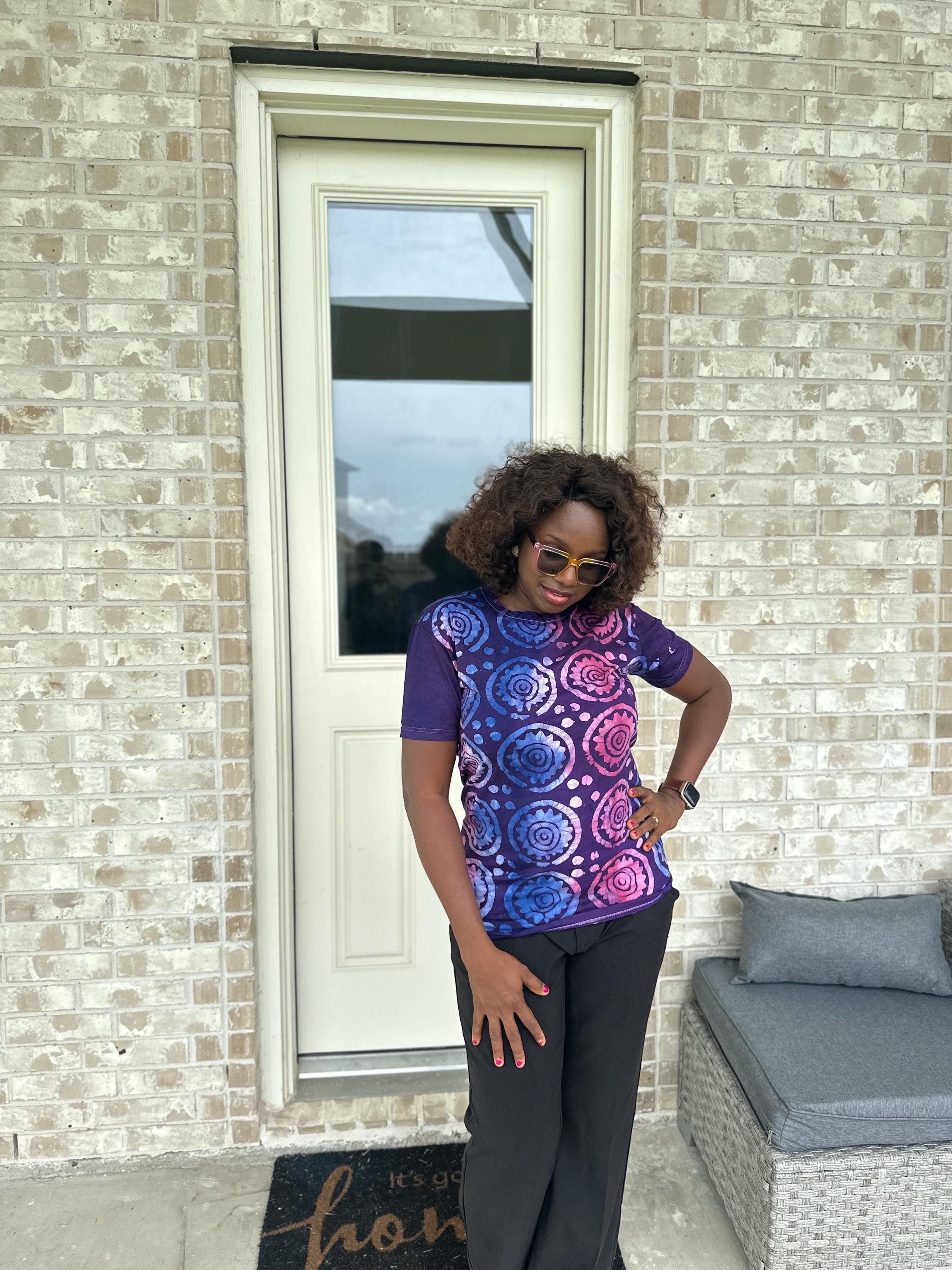 Hand-Dyed Adire T-Shirt: African Tie-Dye Unisex Tee