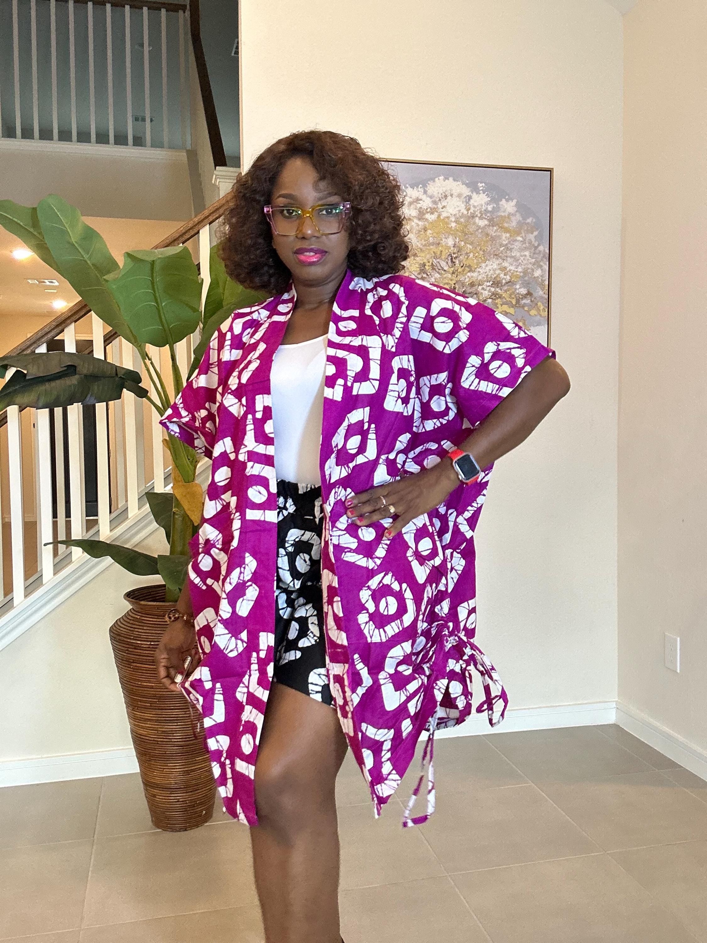 Ankara Kimono & Knicker Set: African Print Boho Lounge Outfit