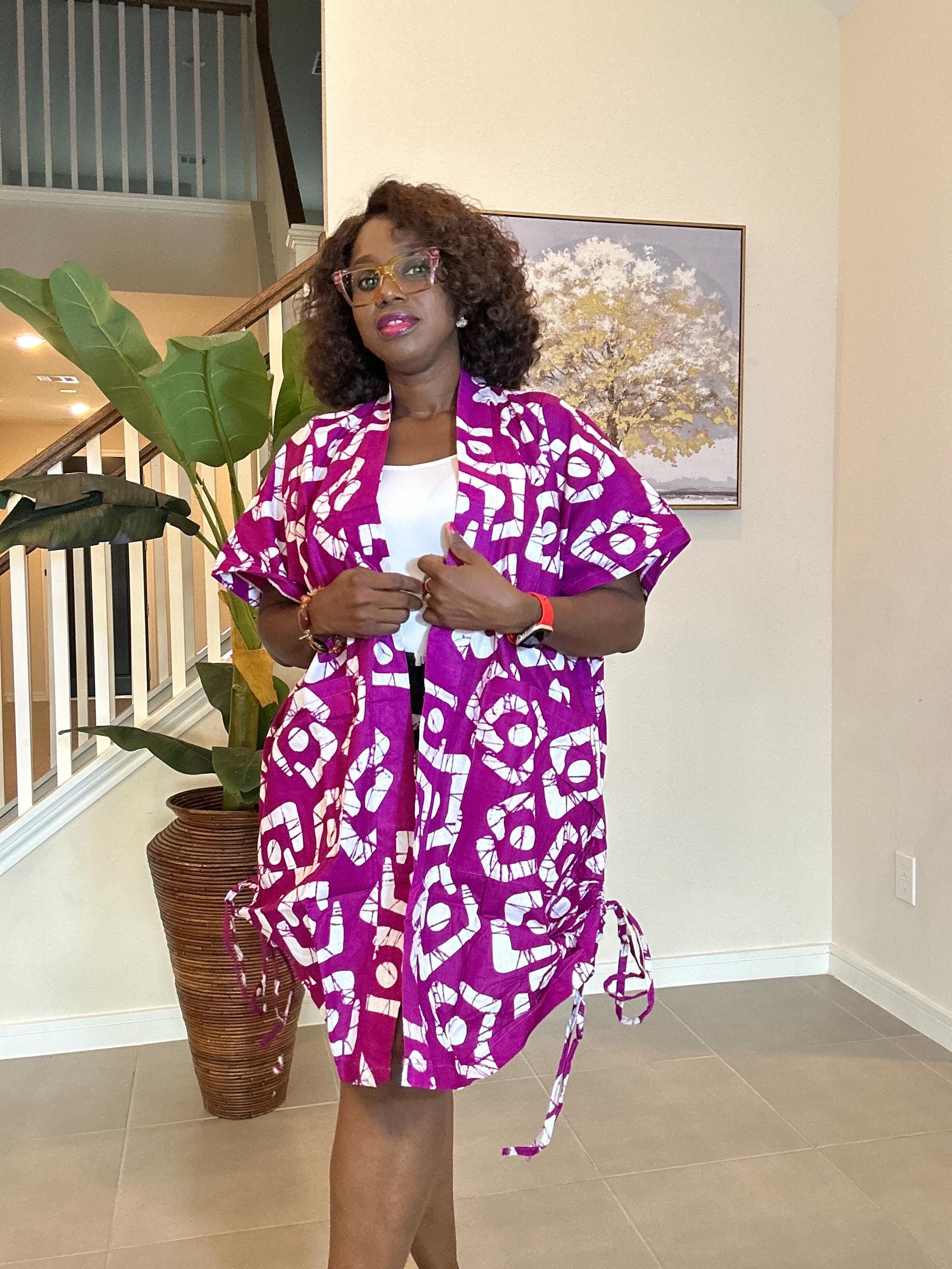 Ankara Kimono & Knicker Set: African Print Boho Lounge Outfit