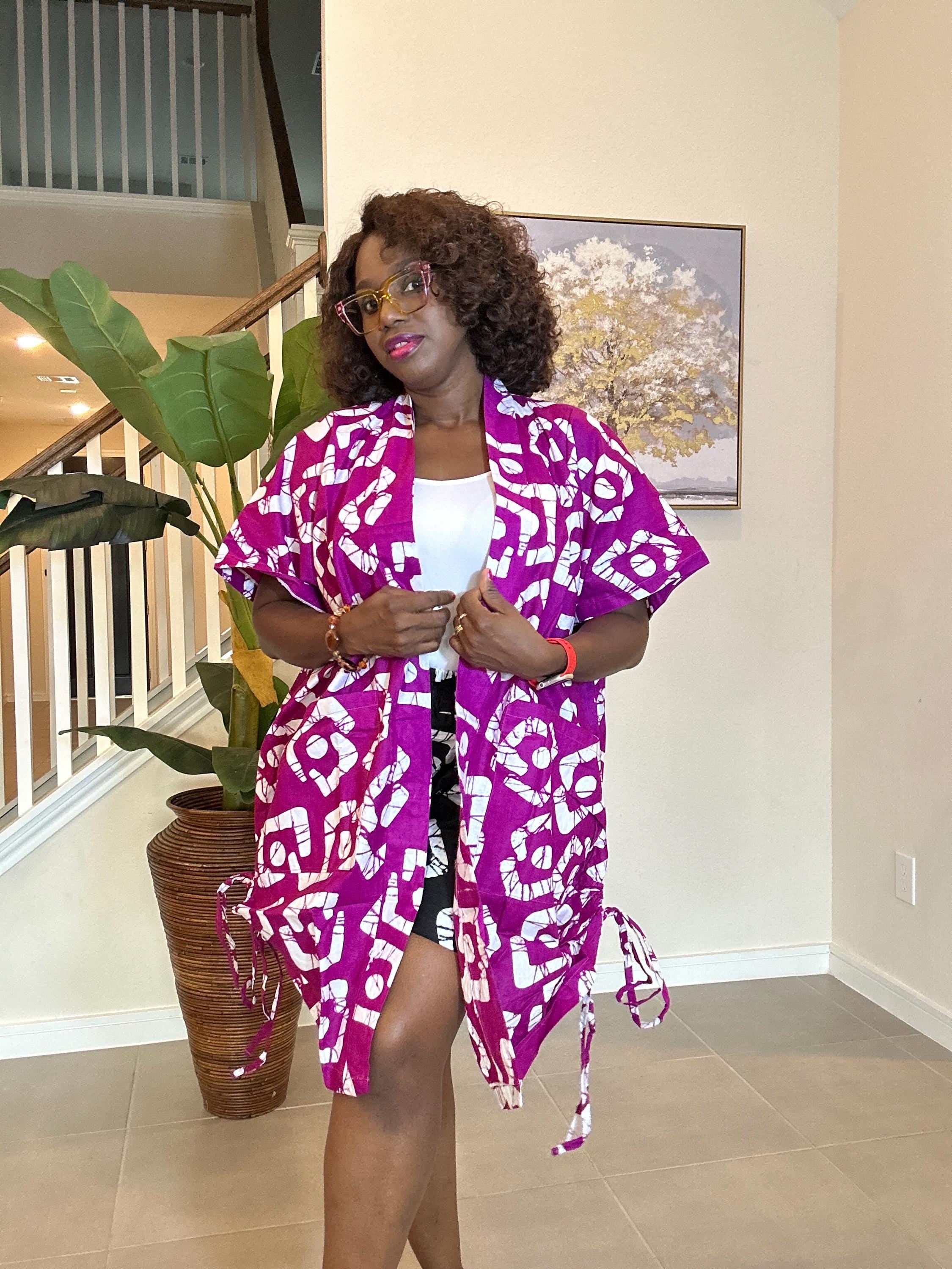 Ankara Kimono & Knicker Set: African Print Boho Lounge Outfit