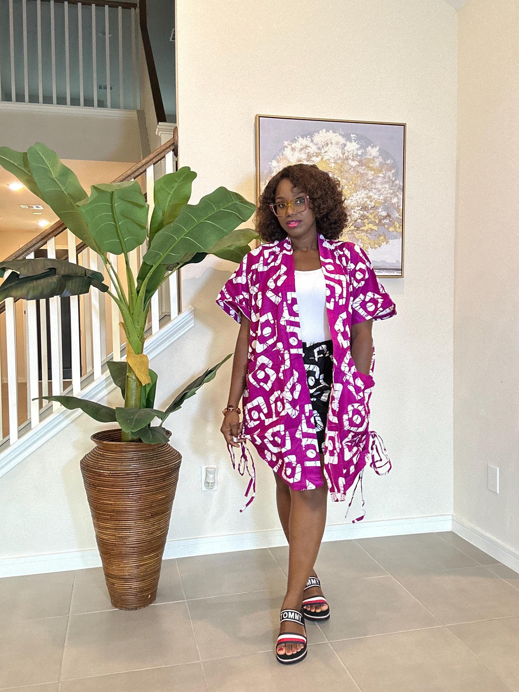 Ankara Kimono & Knicker Set: African Print Boho Lounge Outfit