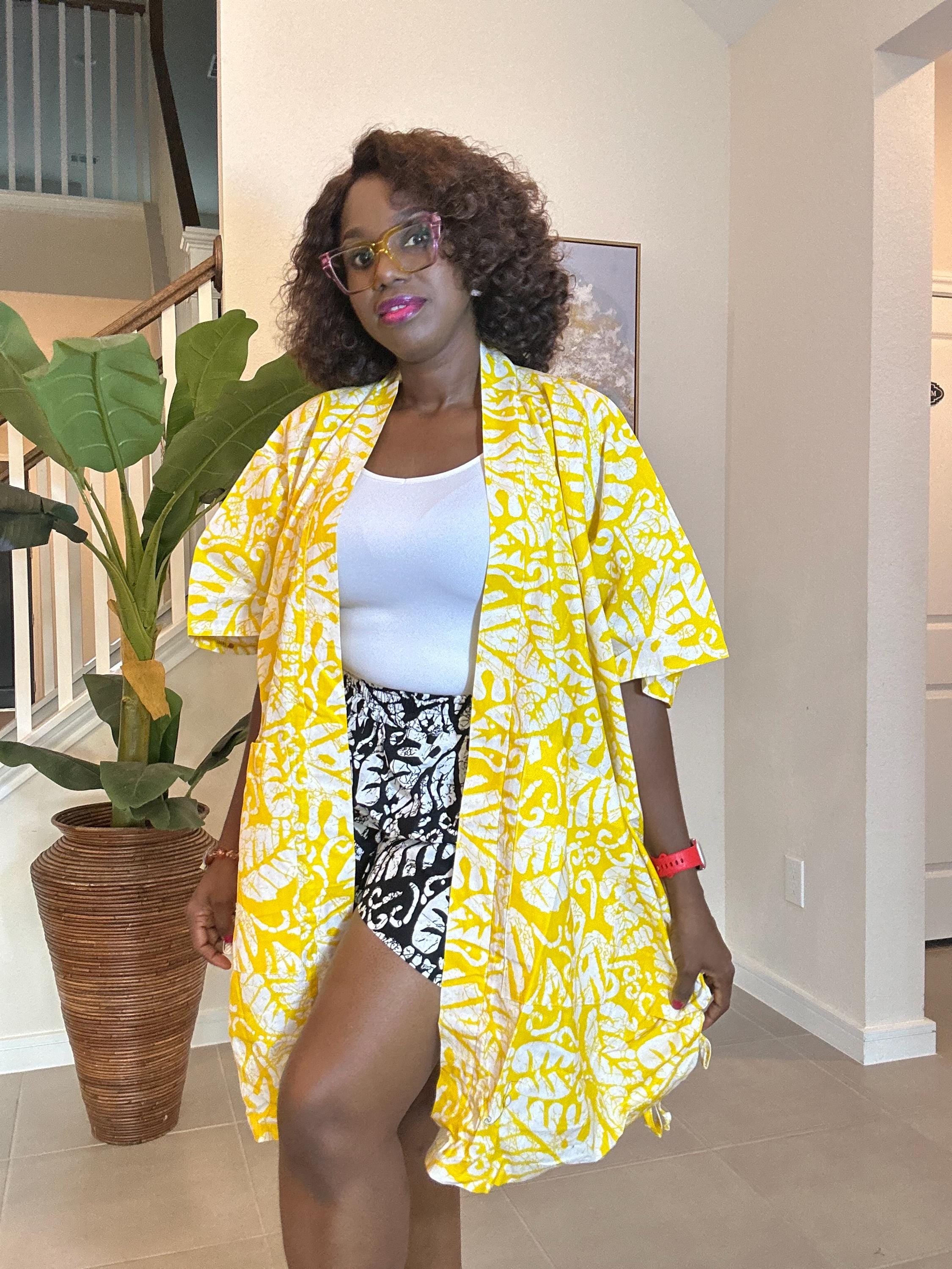 Ankara Kimono & Knicker Set: African Print Boho Lounge Outfit