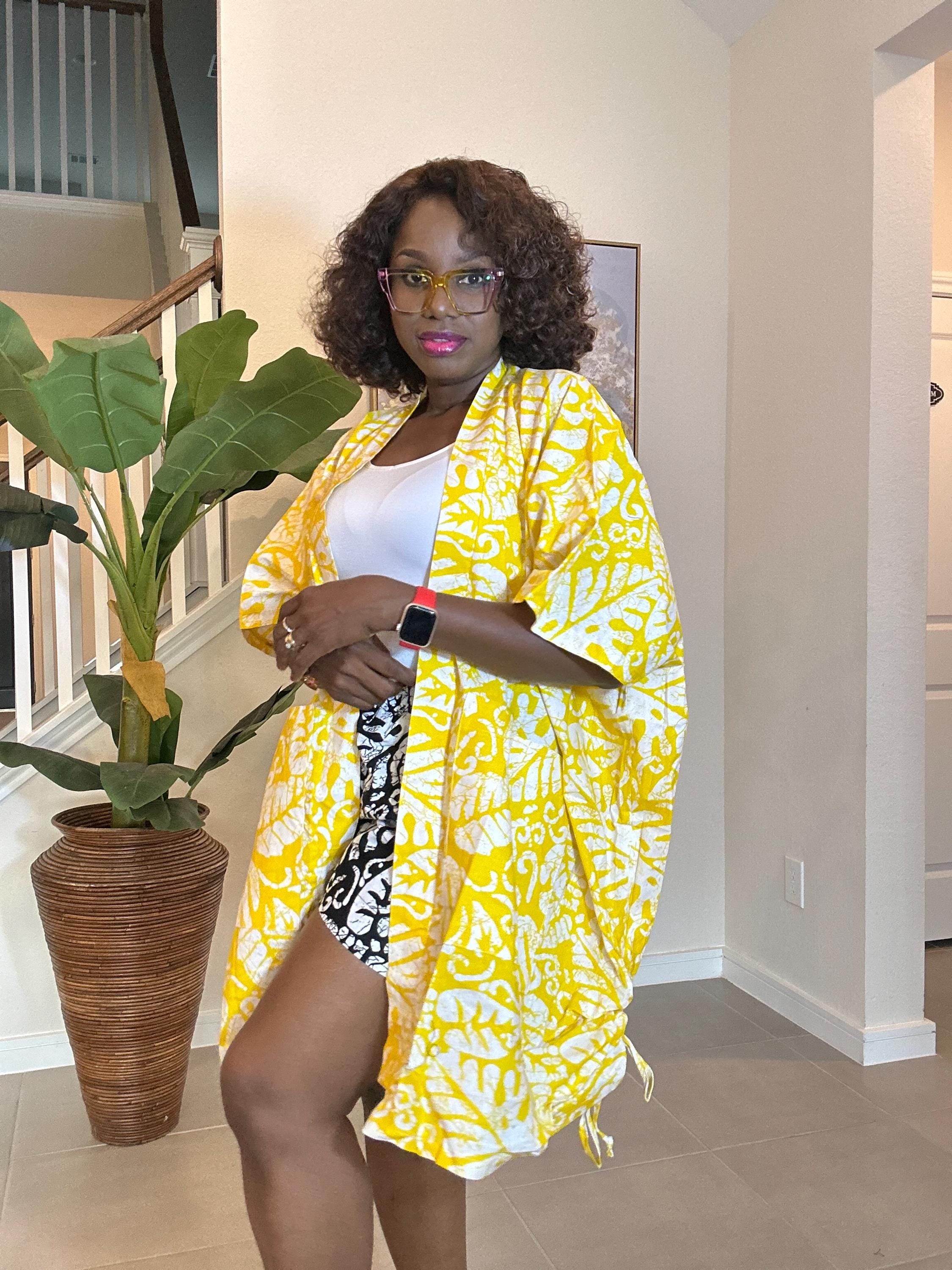 Ankara Kimono & Knicker Set: African Print Boho Lounge Outfit