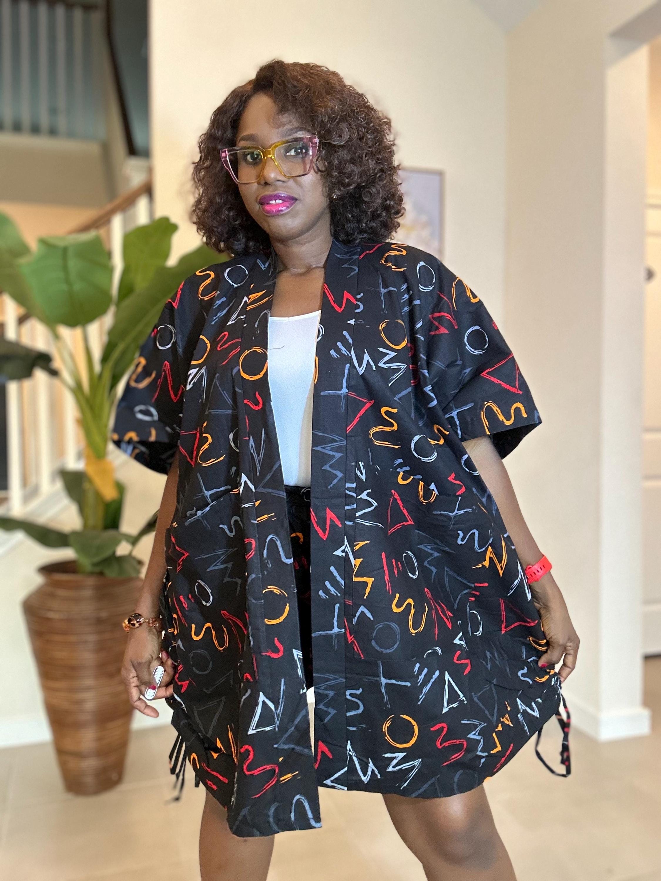 Ankara Kimono & Knicker Set: African Print Boho Lounge Outfit