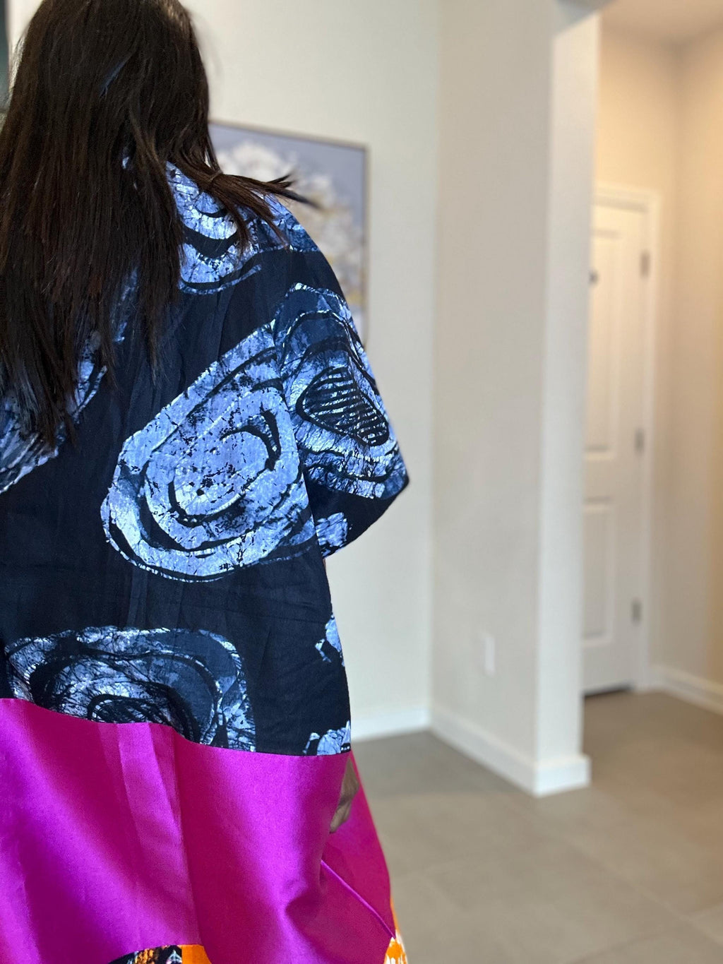 Ankara Patchwork Maxi Dress: Handmade African Kaftan, Vibrant Boho Style