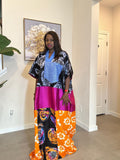 Ankara Patchwork Maxi Dress: Handmade African Kaftan, Vibrant Boho Style