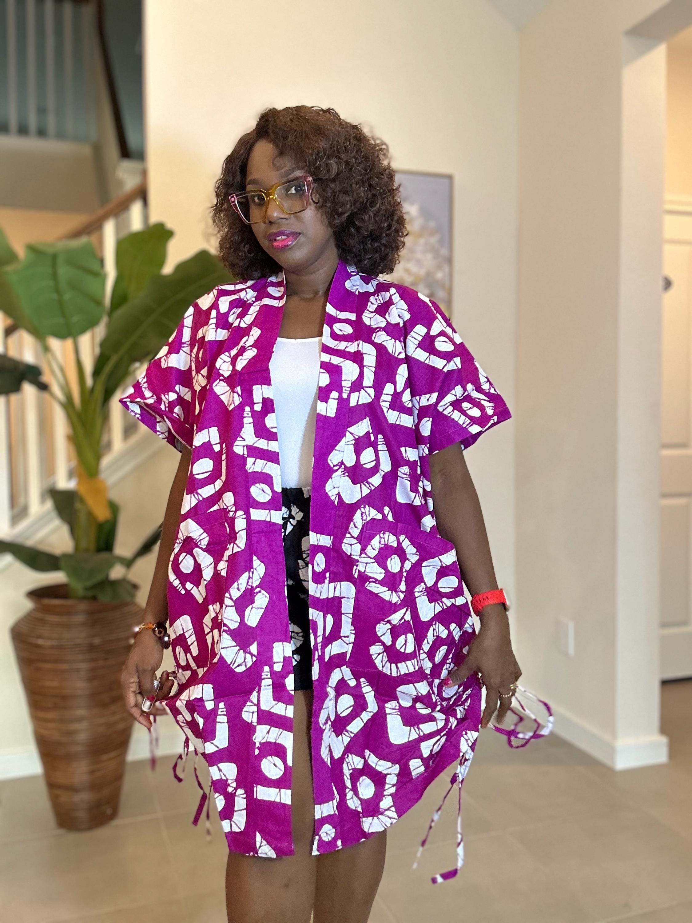 Ankara Kimono & Knicker Set: African Print Boho Lounge Outfit