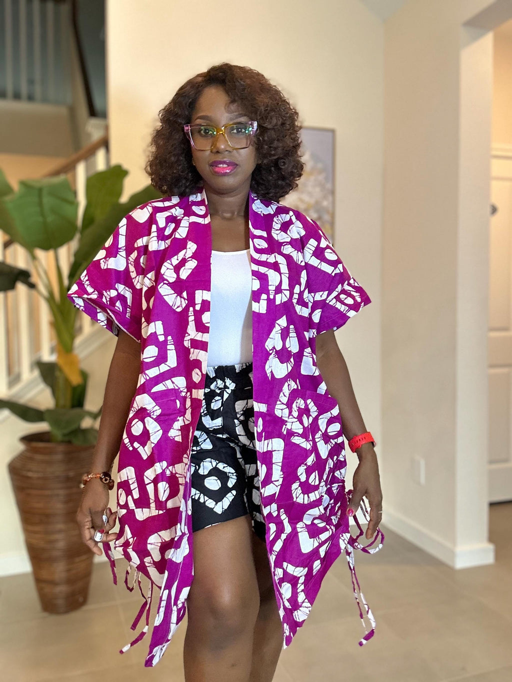 Ankara Kimono & Knicker Set: African Print Boho Lounge Outfit