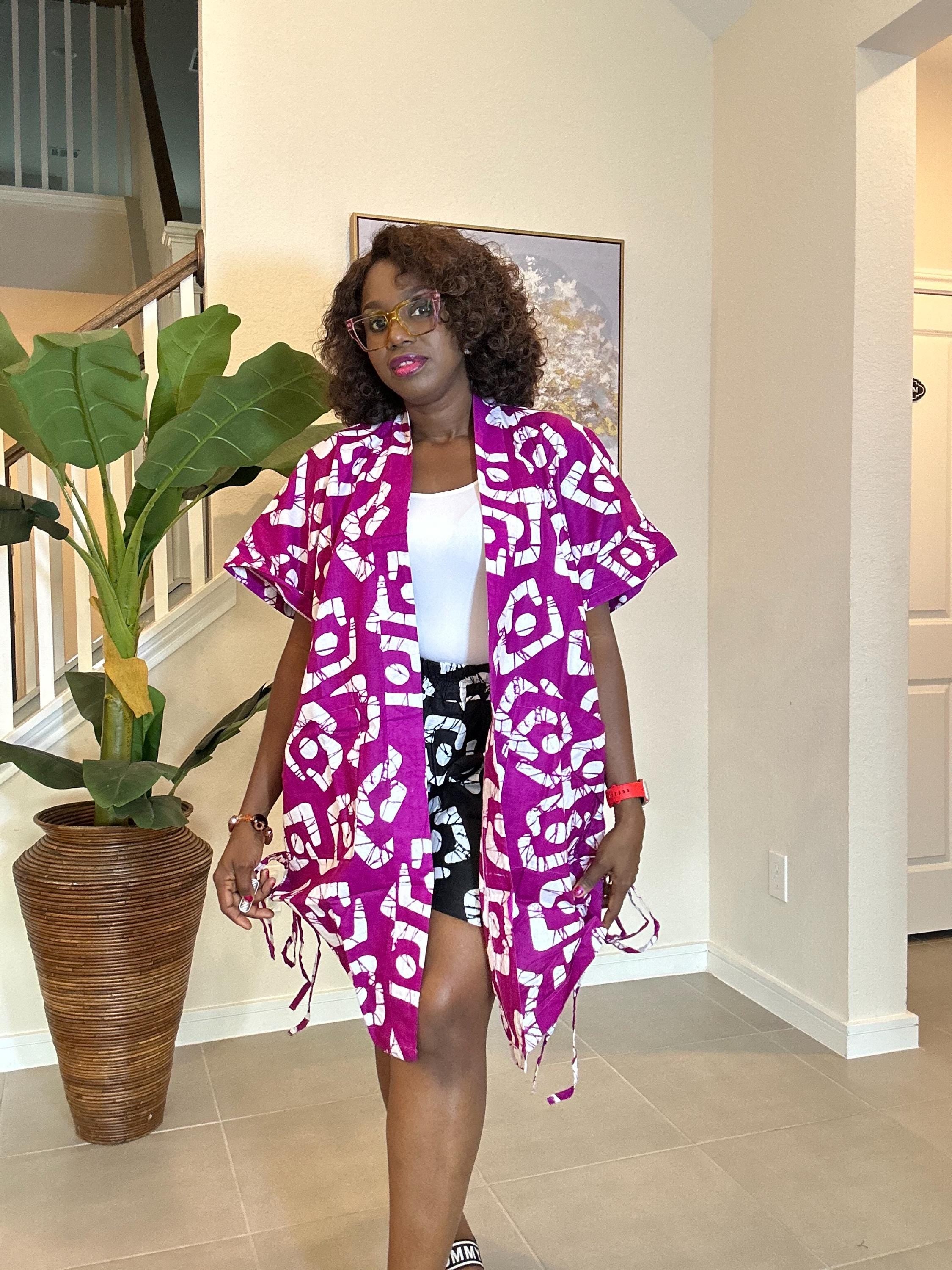Ankara Kimono & Knicker Set: African Print Boho Lounge Outfit