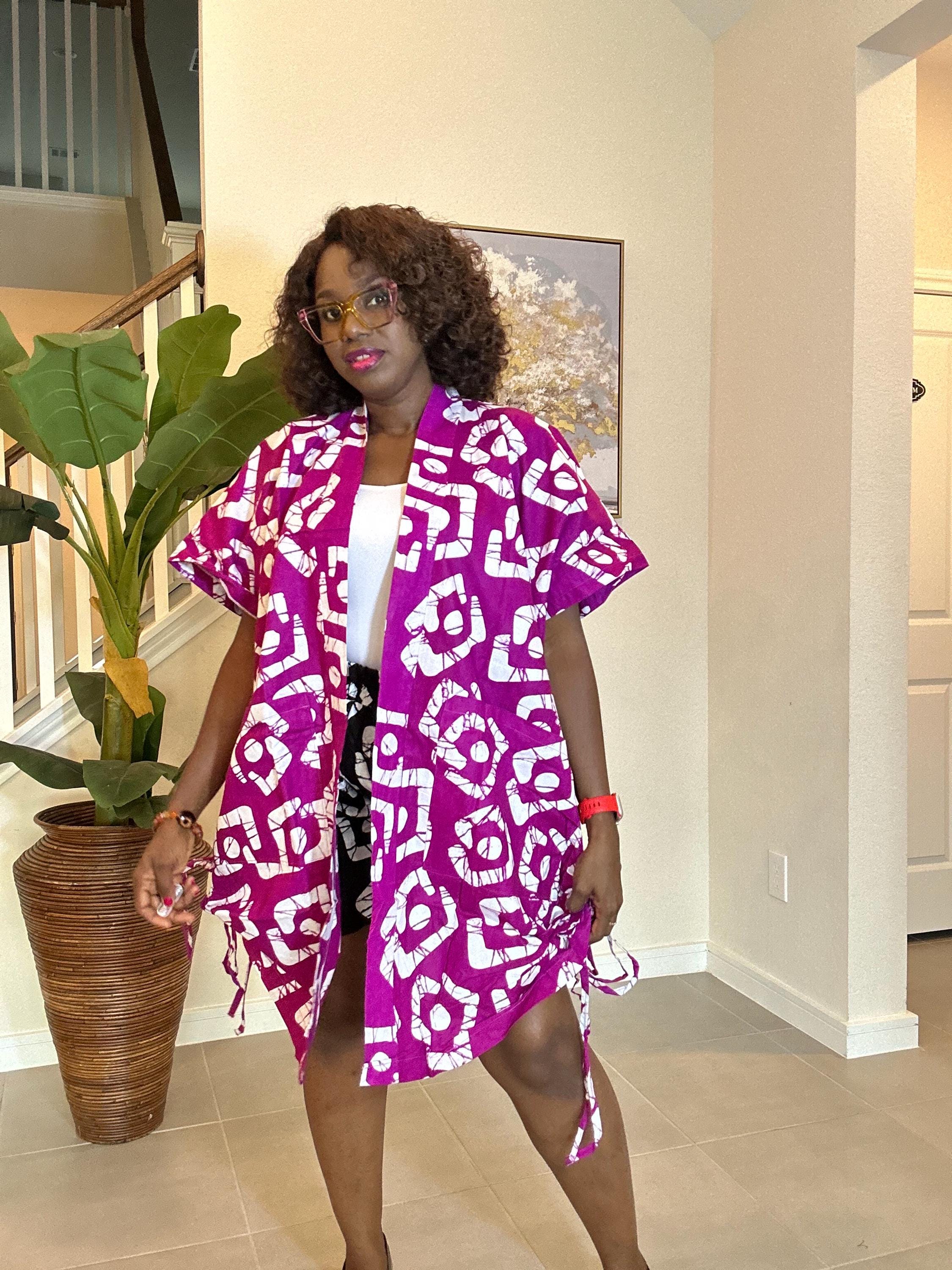 Ankara Kimono & Knicker Set: African Print Boho Lounge Outfit