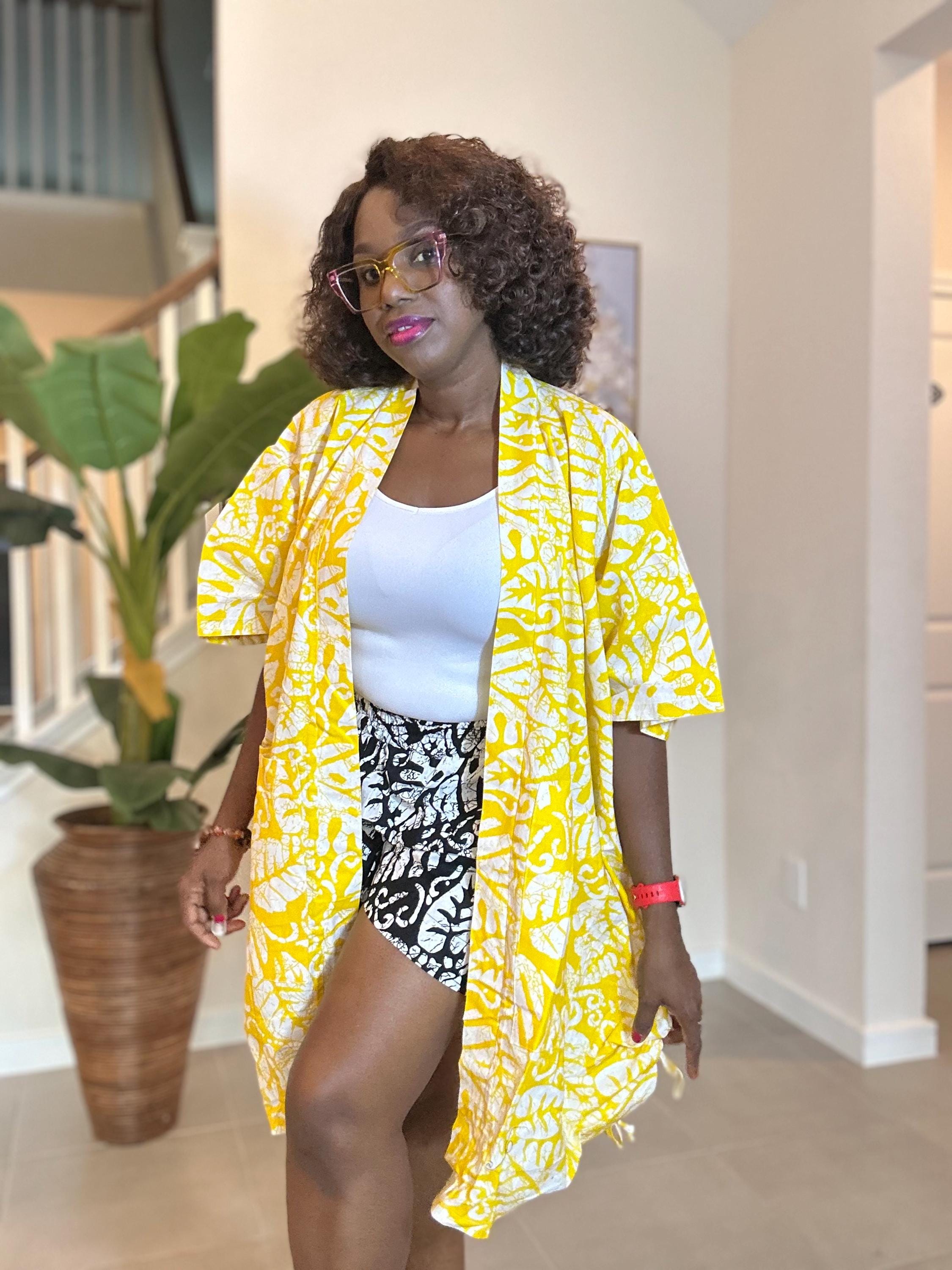 Ankara Kimono & Knicker Set: African Print Boho Lounge Outfit