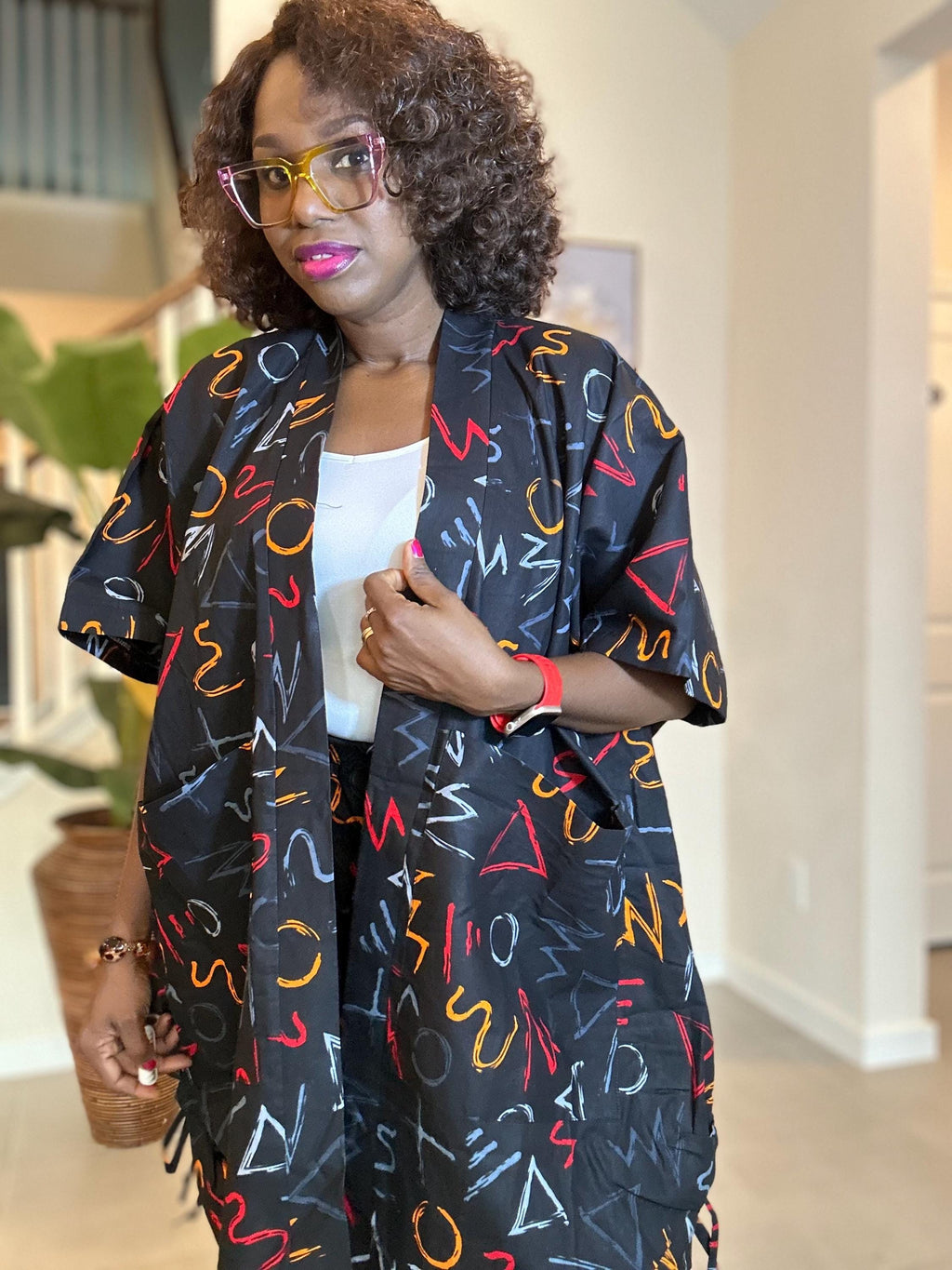 Ankara Kimono & Knicker Set: African Print Boho Lounge Outfit