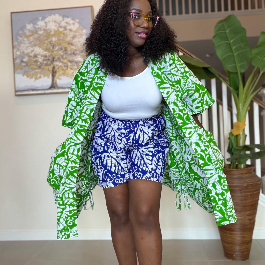 Ankara Kimono and Knicker Set: African Print Boho Lounge Outfit