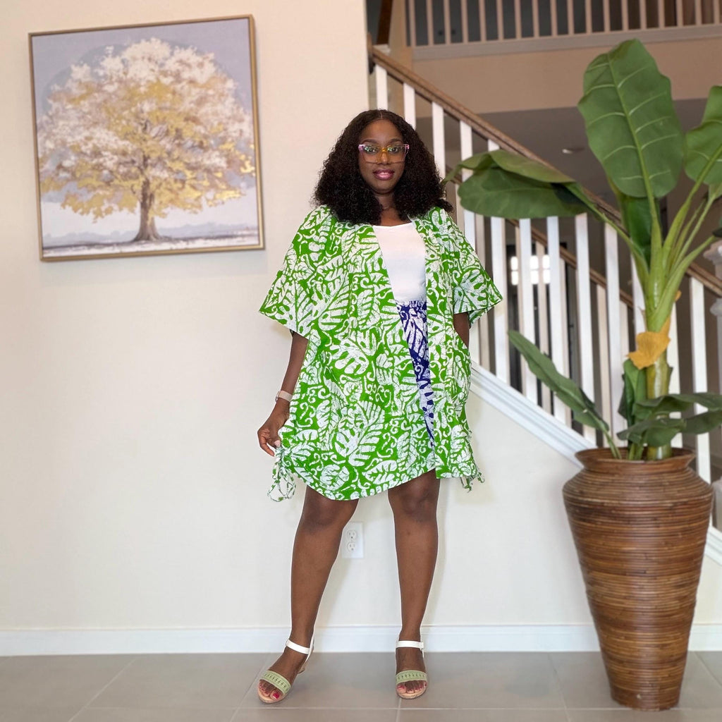 Ankara Kimono and Knicker Set: African Print Boho Lounge Outfit