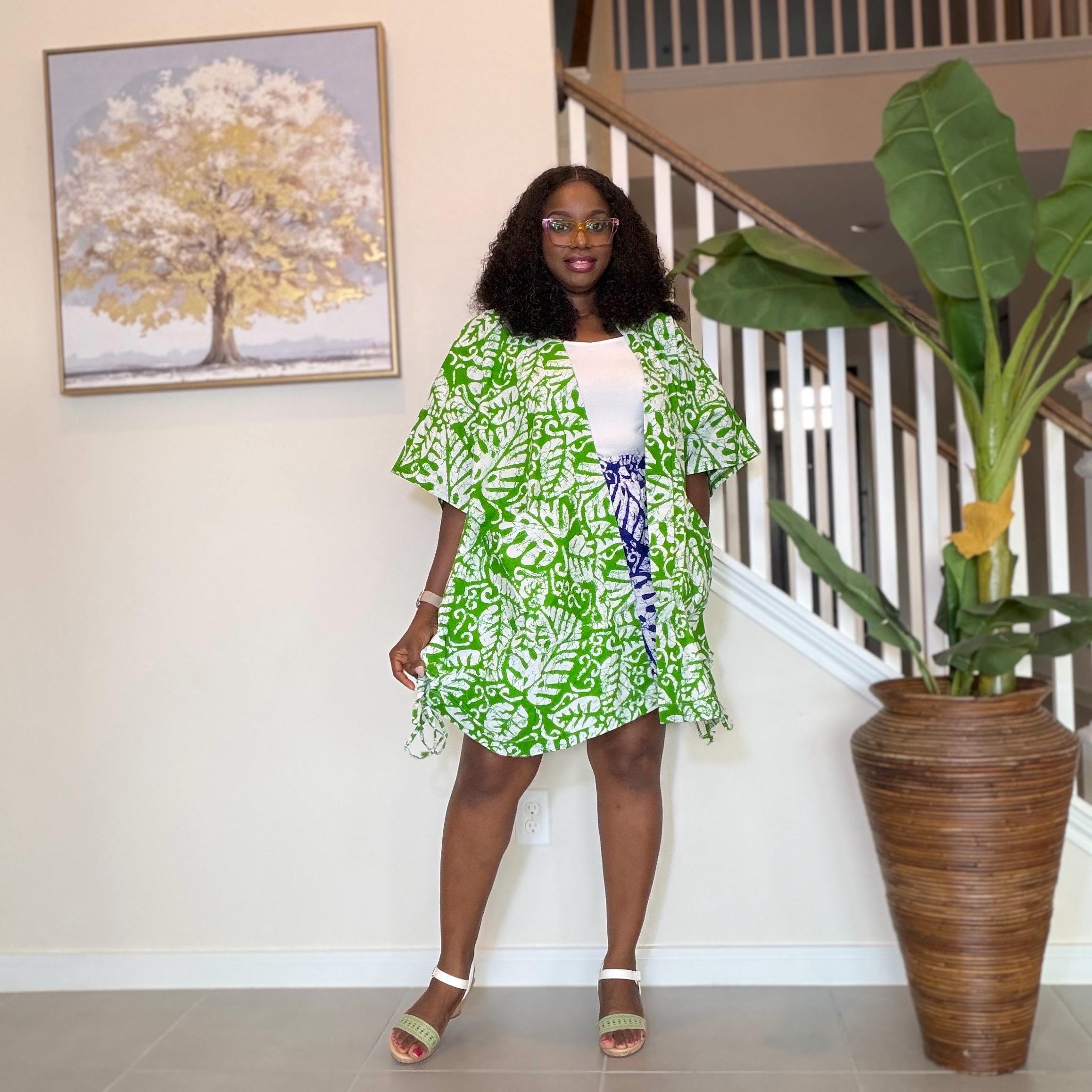 Ankara Kimono and Knicker Set: African Print Boho Lounge Outfit