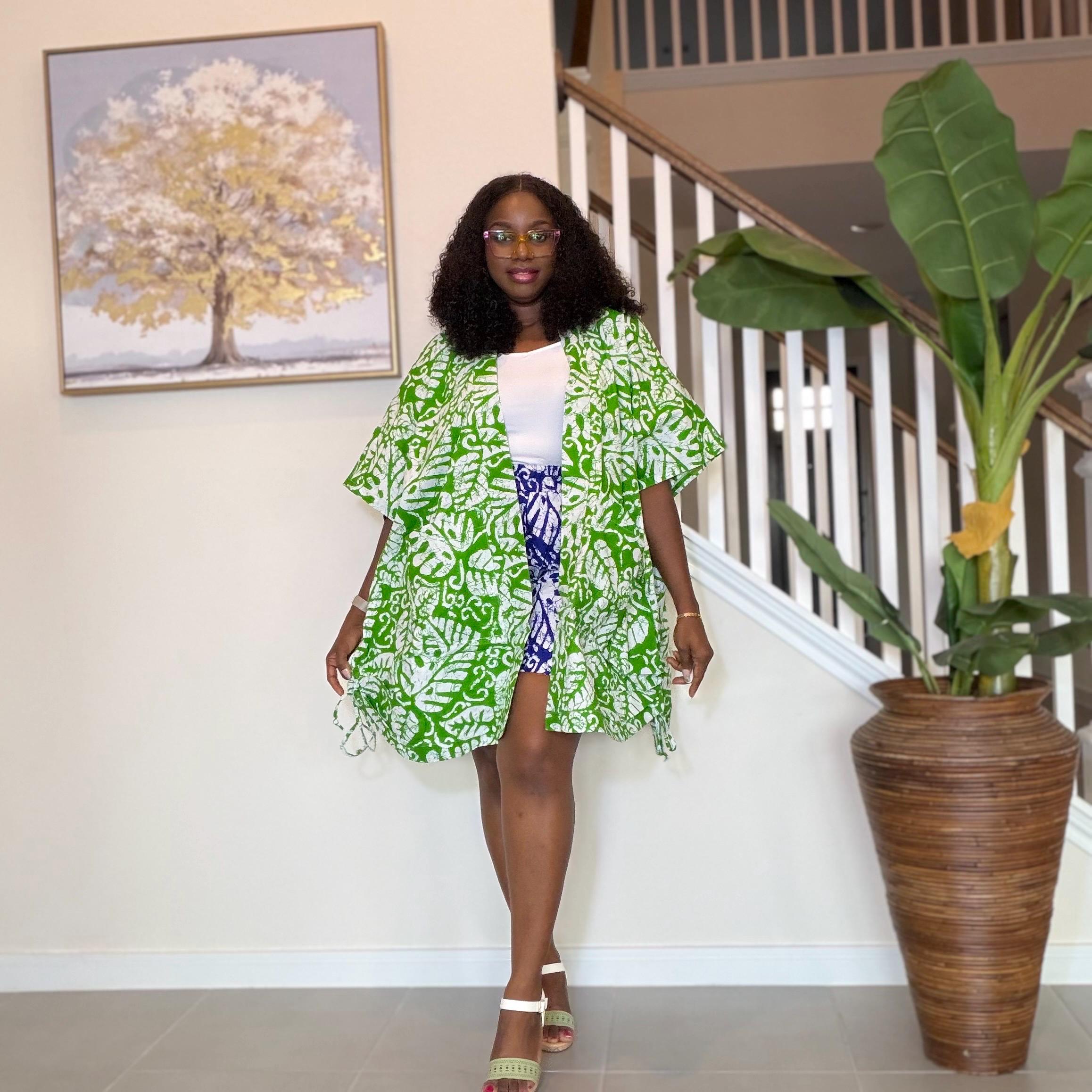 Ankara Kimono and Knicker Set: African Print Boho Lounge Outfit