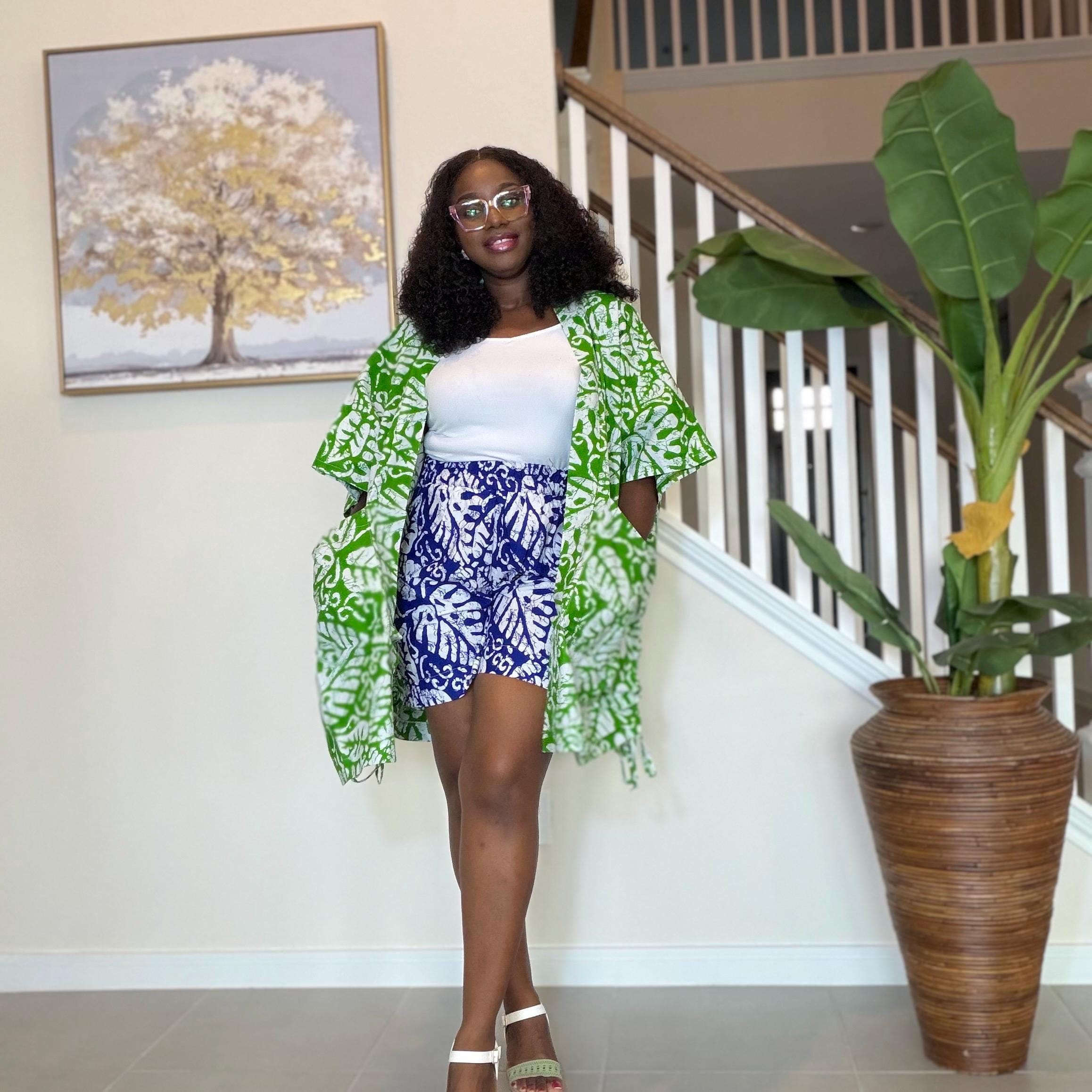 Ankara Kimono and Knicker Set: African Print Boho Lounge Outfit