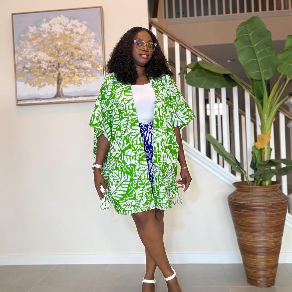 Ankara Kimono and Knicker Set: African Print Boho Lounge Outfit