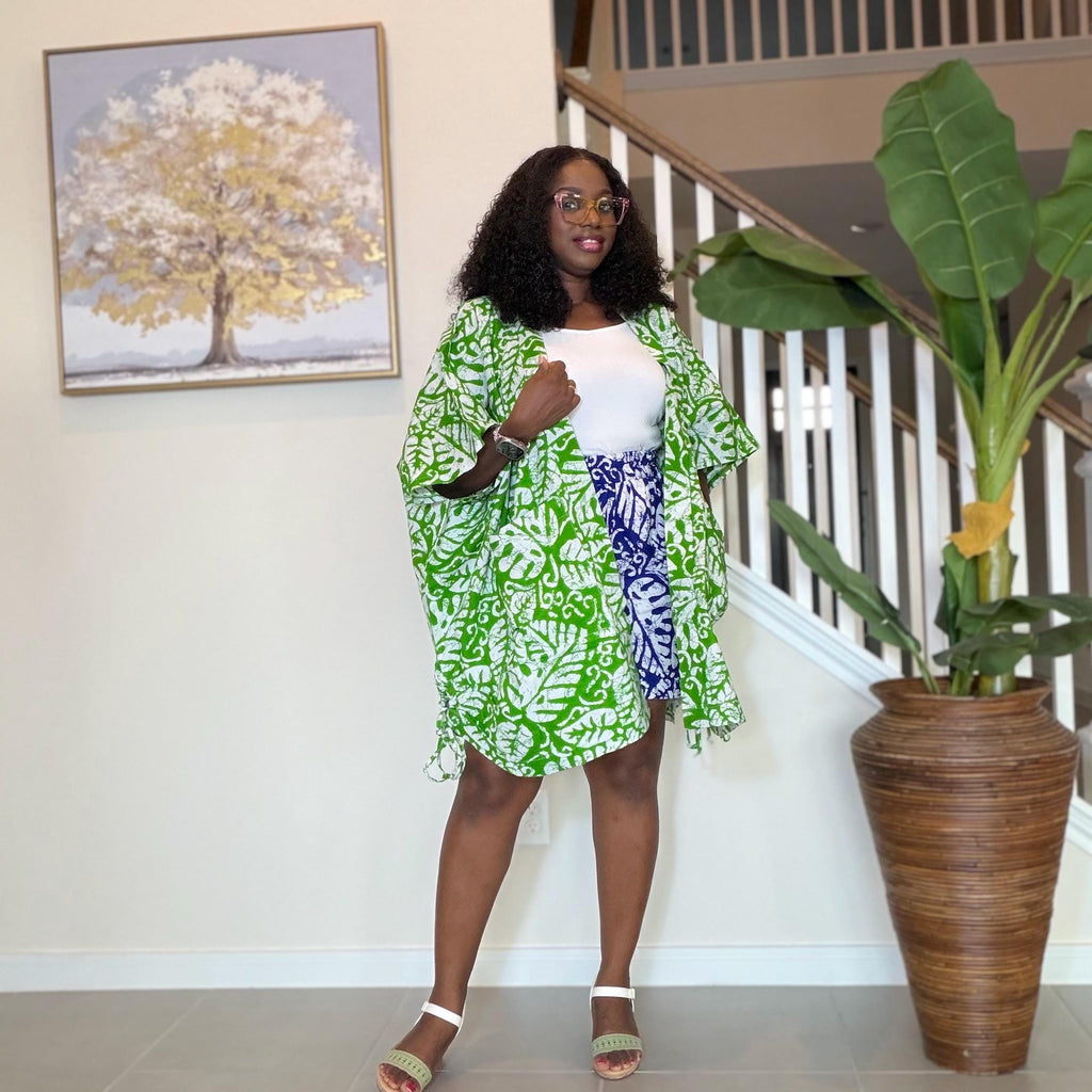 Ankara Kimono and Knicker Set: African Print Boho Lounge Outfit