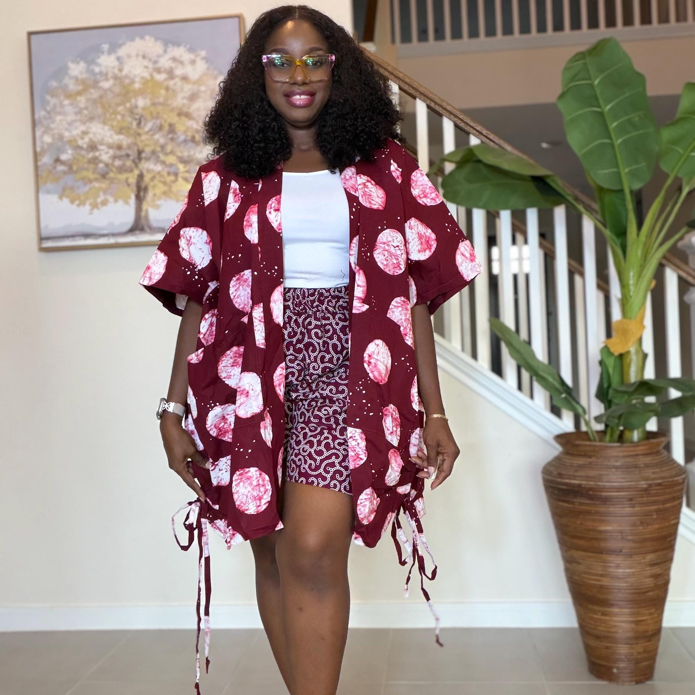 Ankara Kimono and Knicker Set: African Print 2-Piece Boho Outfit