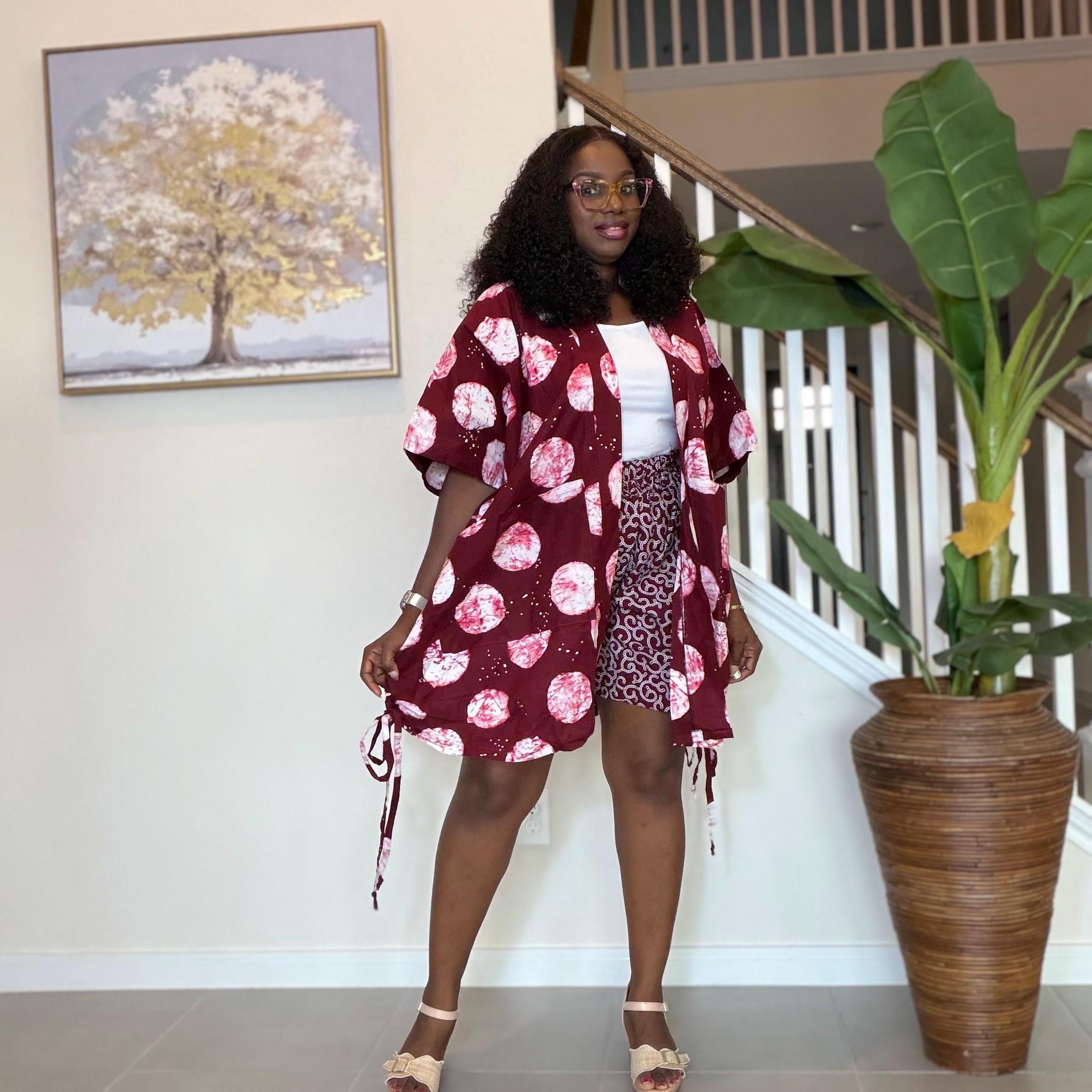 Ankara Kimono and Knicker Set: African Print 2-Piece Boho Outfit