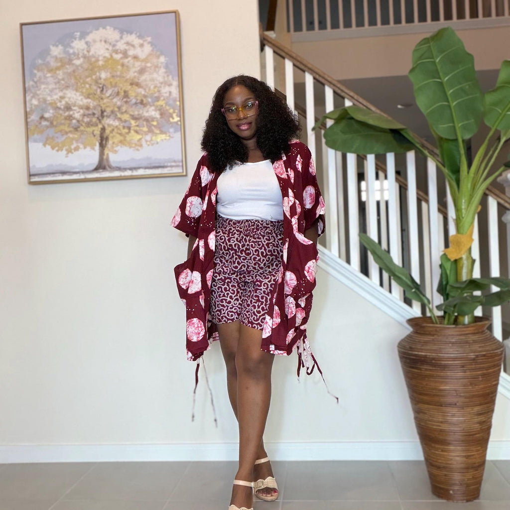 Ankara Kimono and Knicker Set: African Print 2-Piece Boho Outfit