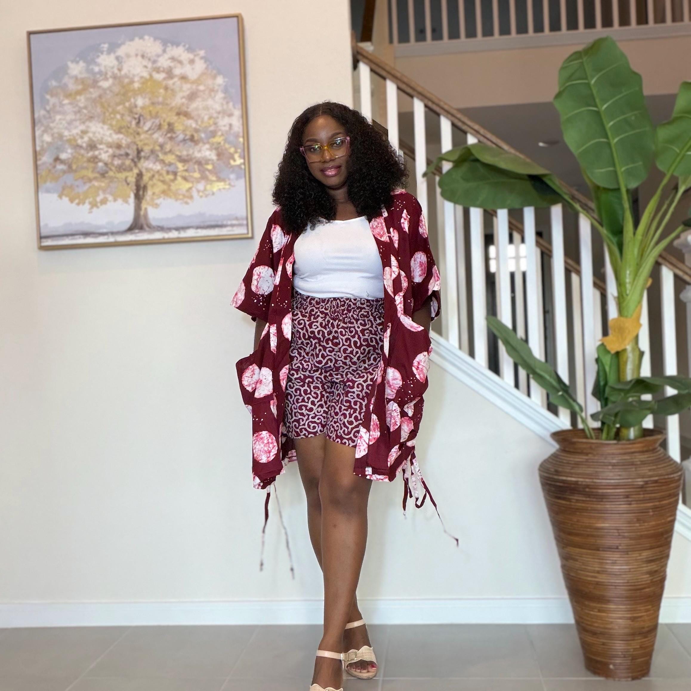 Ankara Kimono and Knicker Set: African Print 2-Piece Boho Outfit