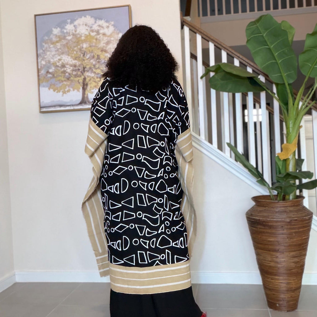 African Ankara and Aso Oke Kimono