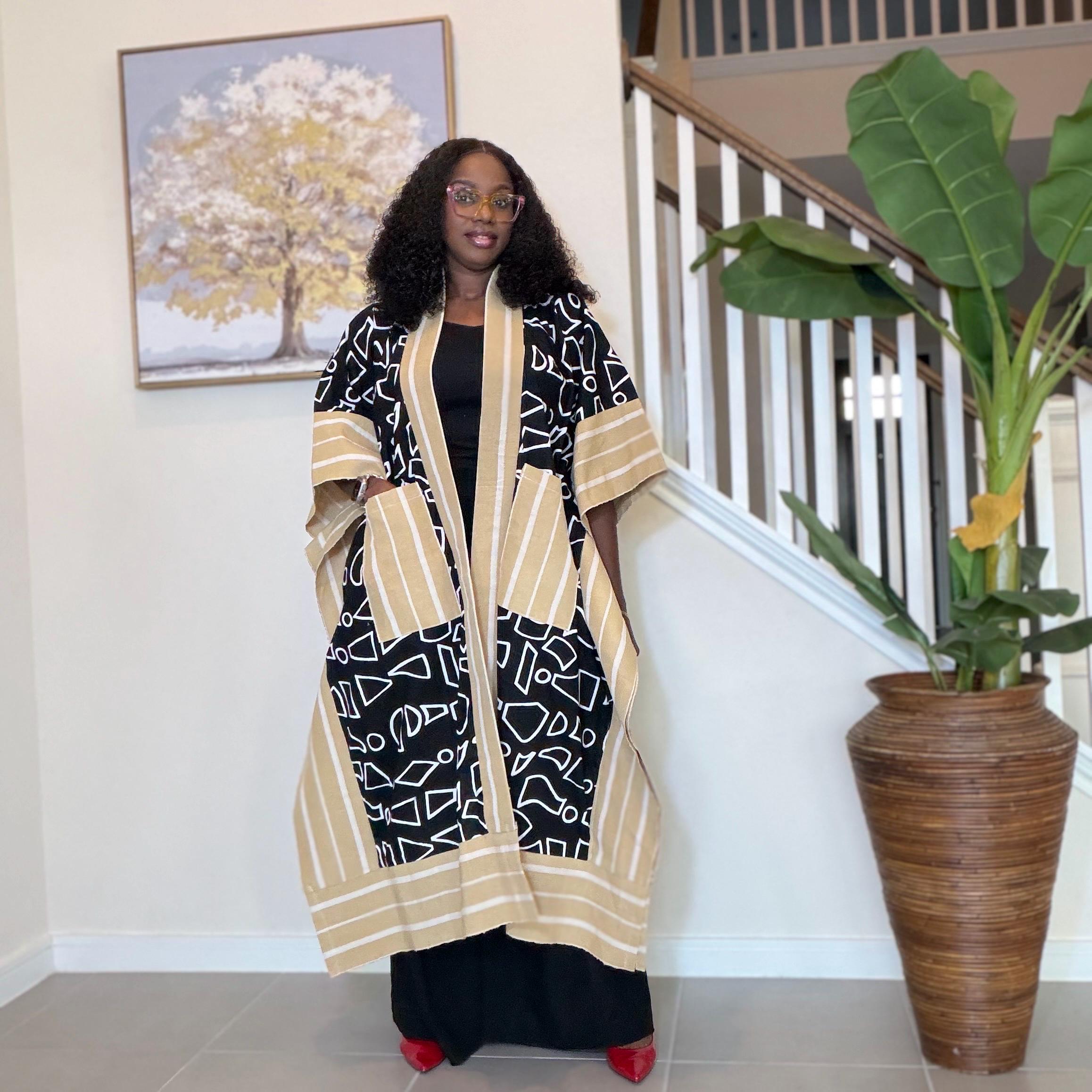 African Ankara and Aso Oke Kimono