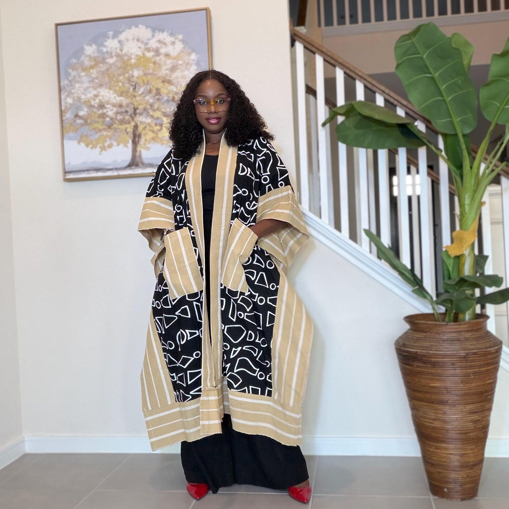 African Ankara and Aso Oke Kimono
