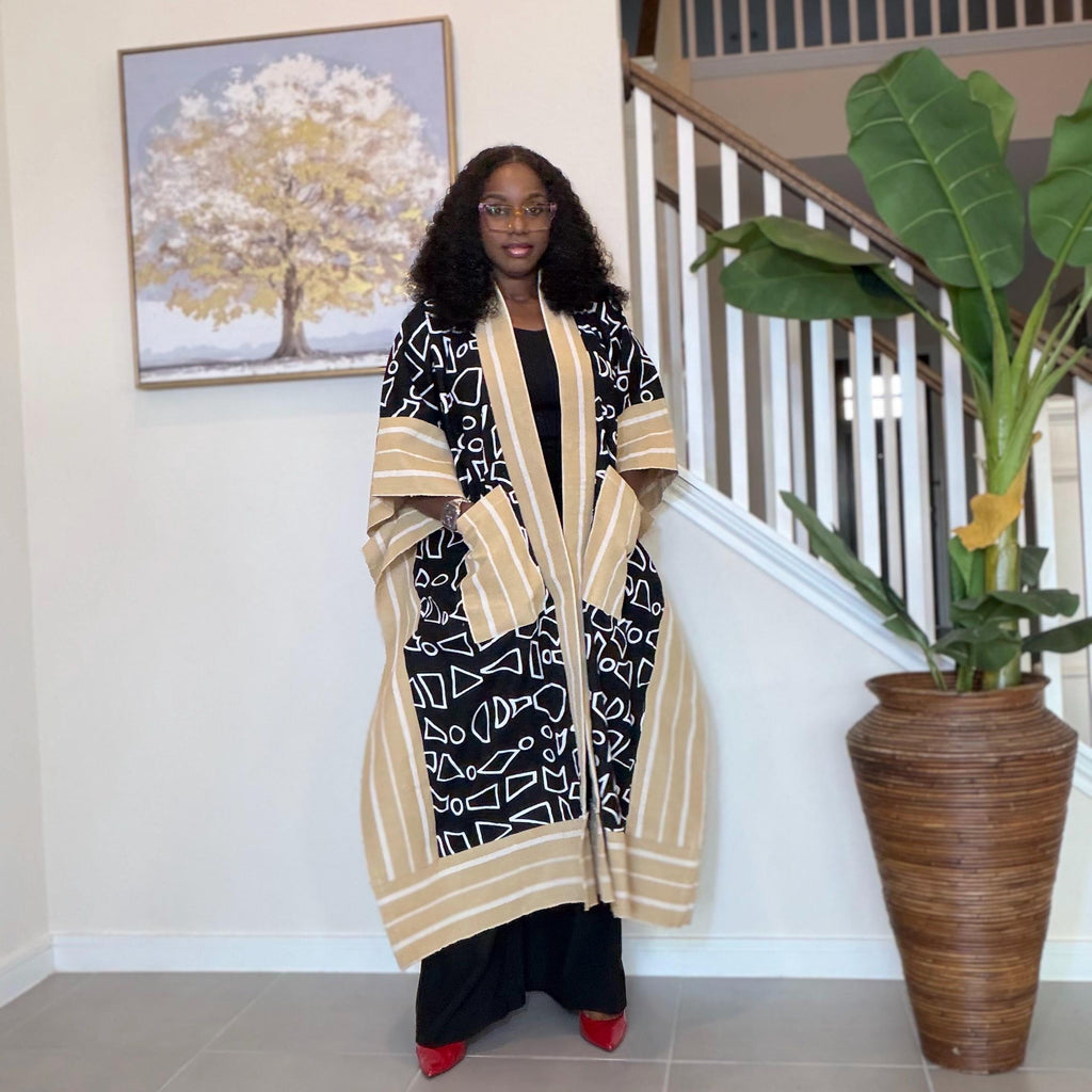 African Ankara and Aso Oke Kimono