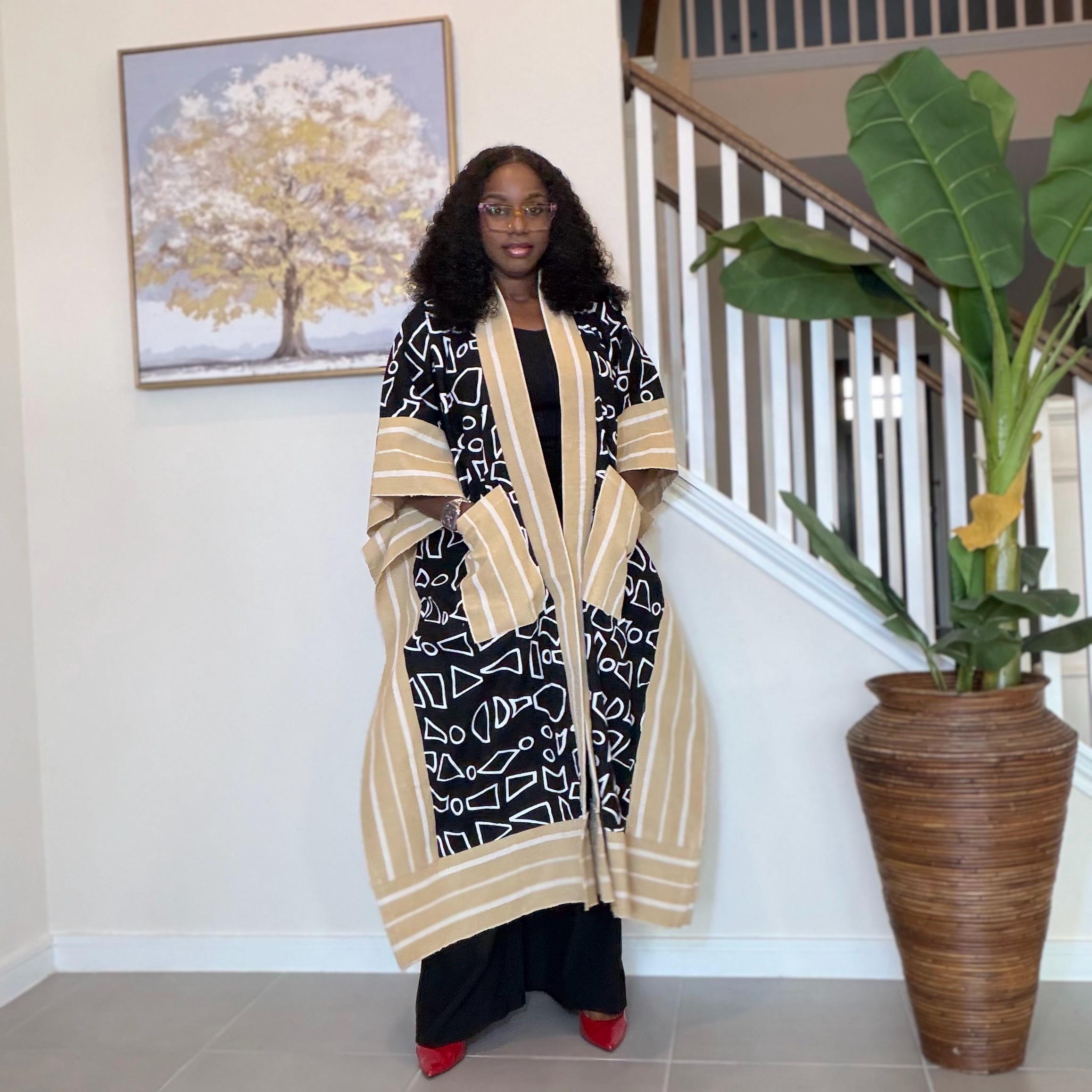 African Ankara and Aso Oke Kimono