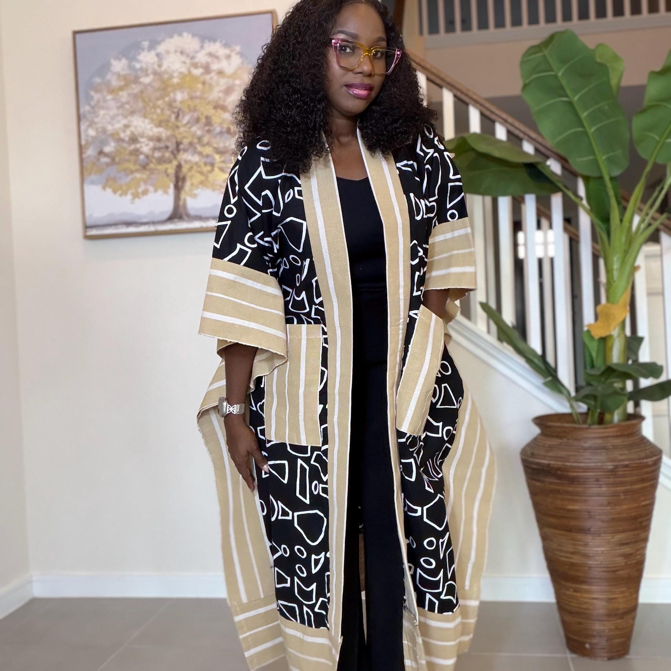 African Ankara and Aso Oke Kimono