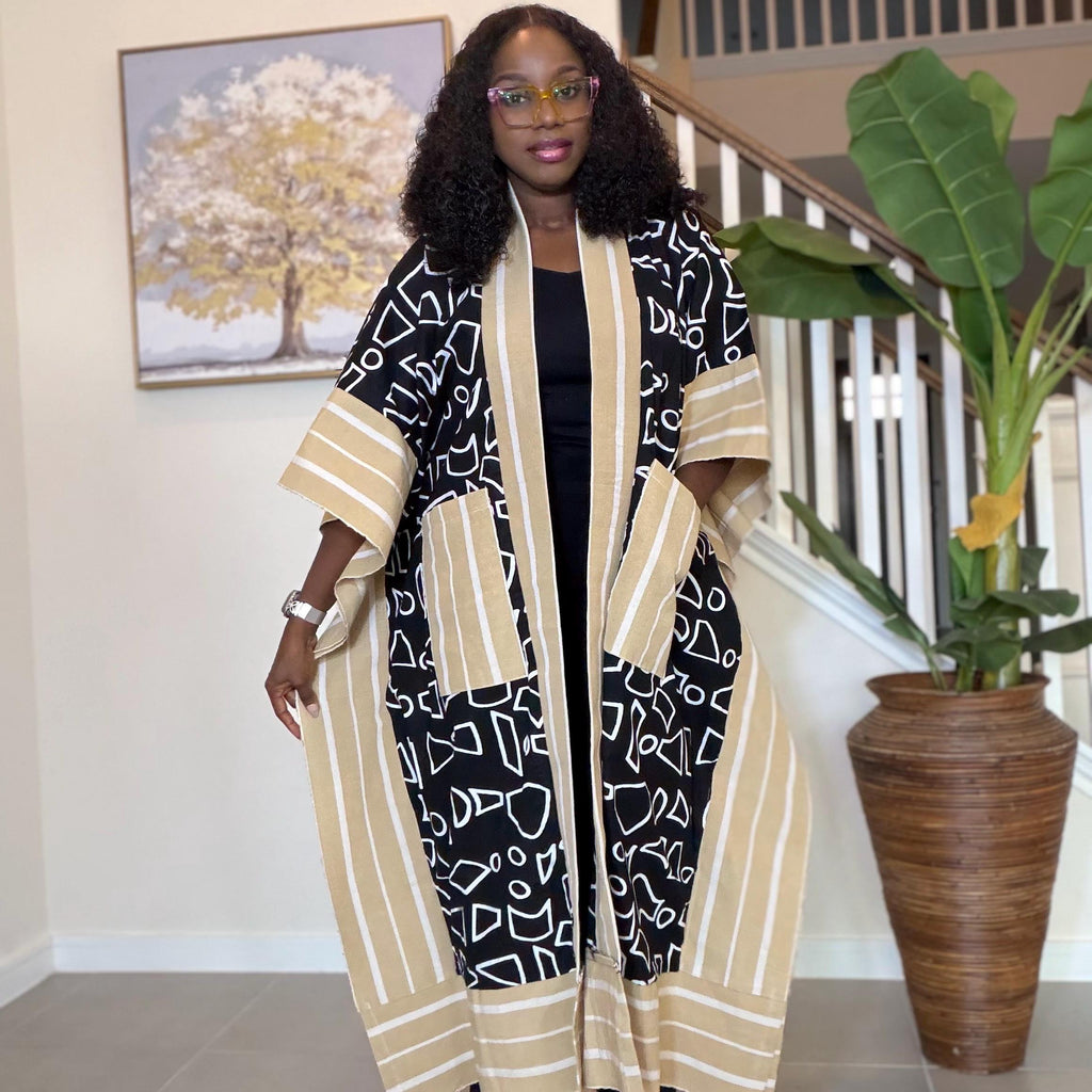 African Ankara and Aso Oke Kimono